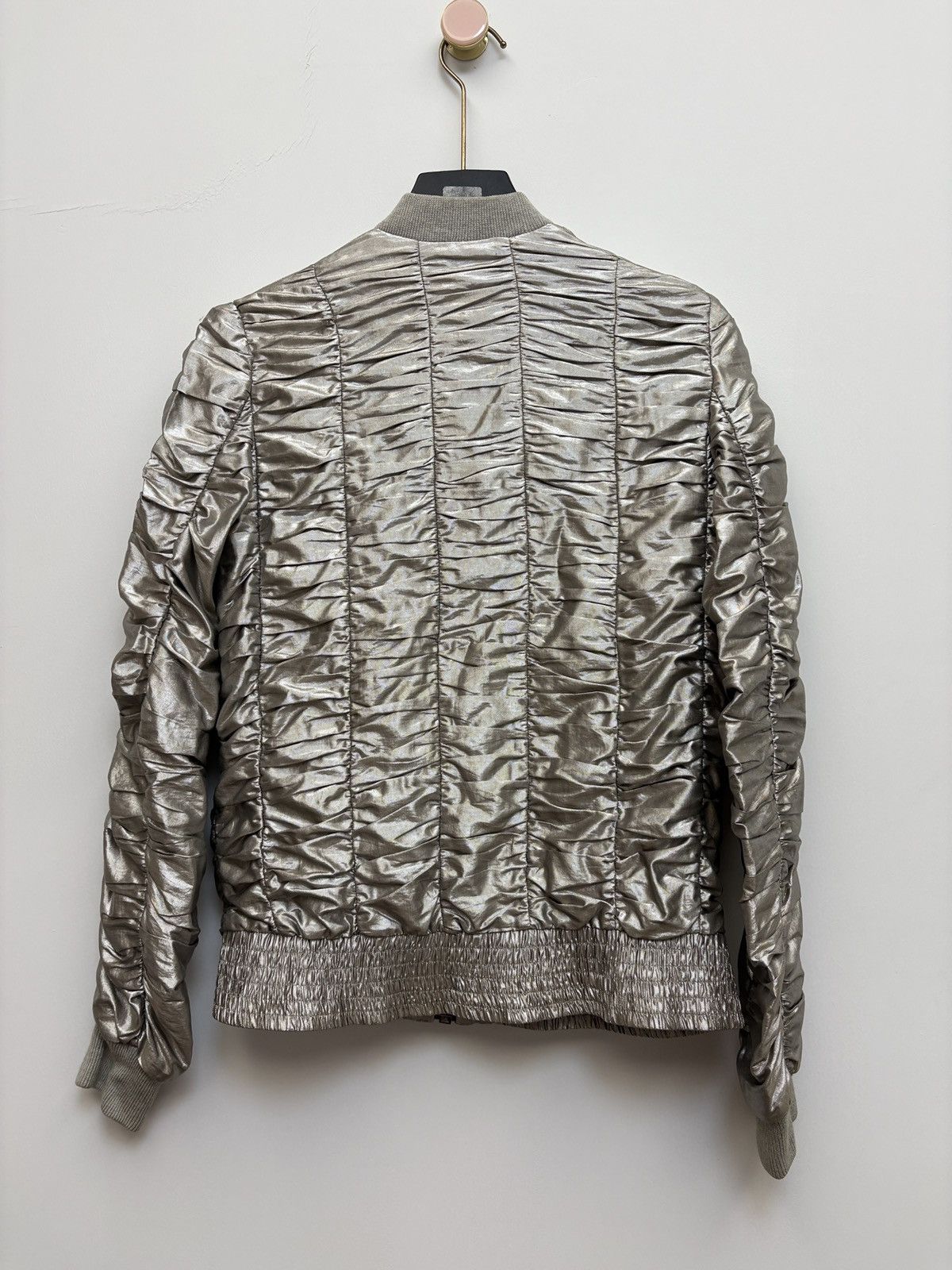 Dior Dior 07Ss Show Style Laser Silver Enamel Pleated Thin Jacket Size US S / EU 44-46 / 1 - 2 Thumbnail
