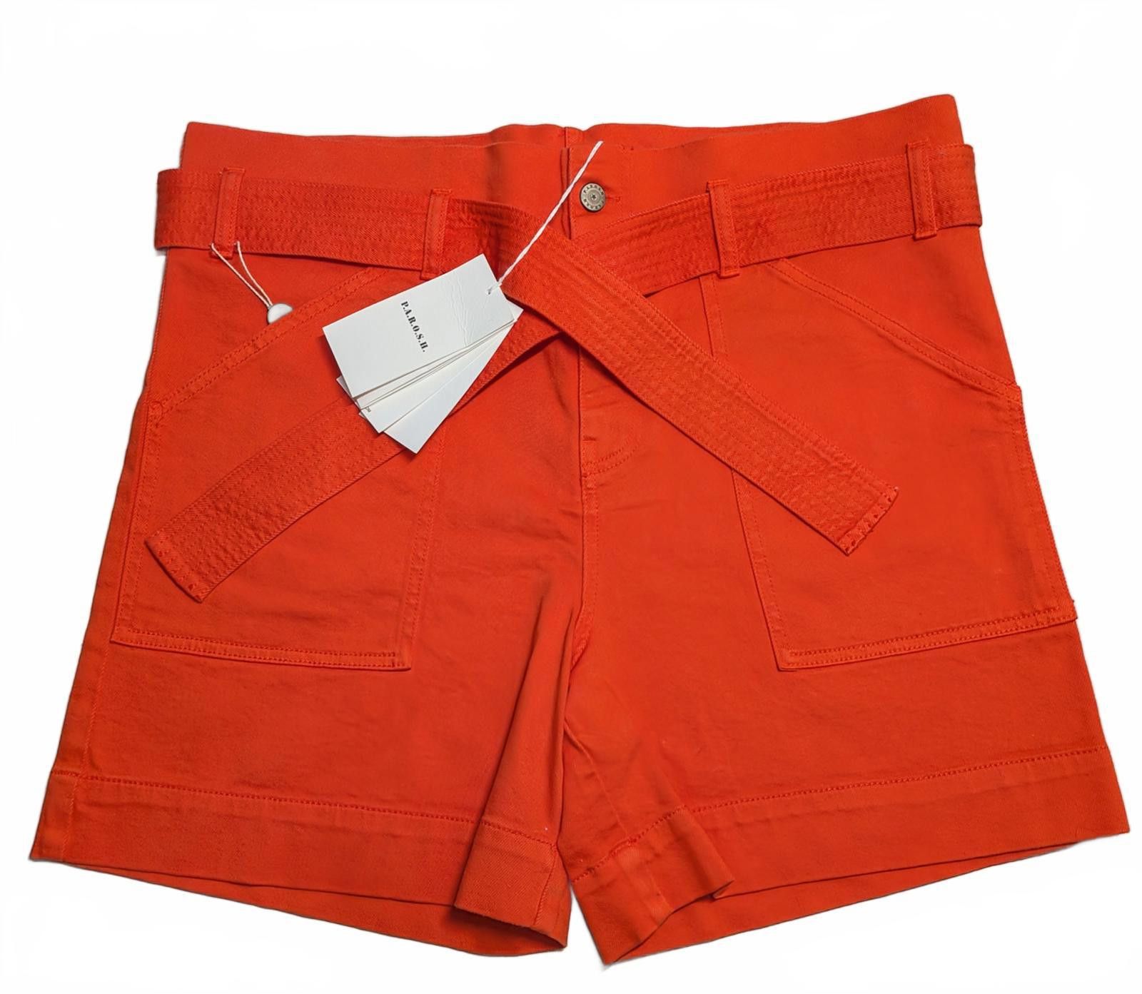 Parish Nation NWT P.A.R.O.S.H. Orange Denim Cabarex Shorts M 40 Parosh Size 32" / US 10 / IT 46 - 1 Thumbnail