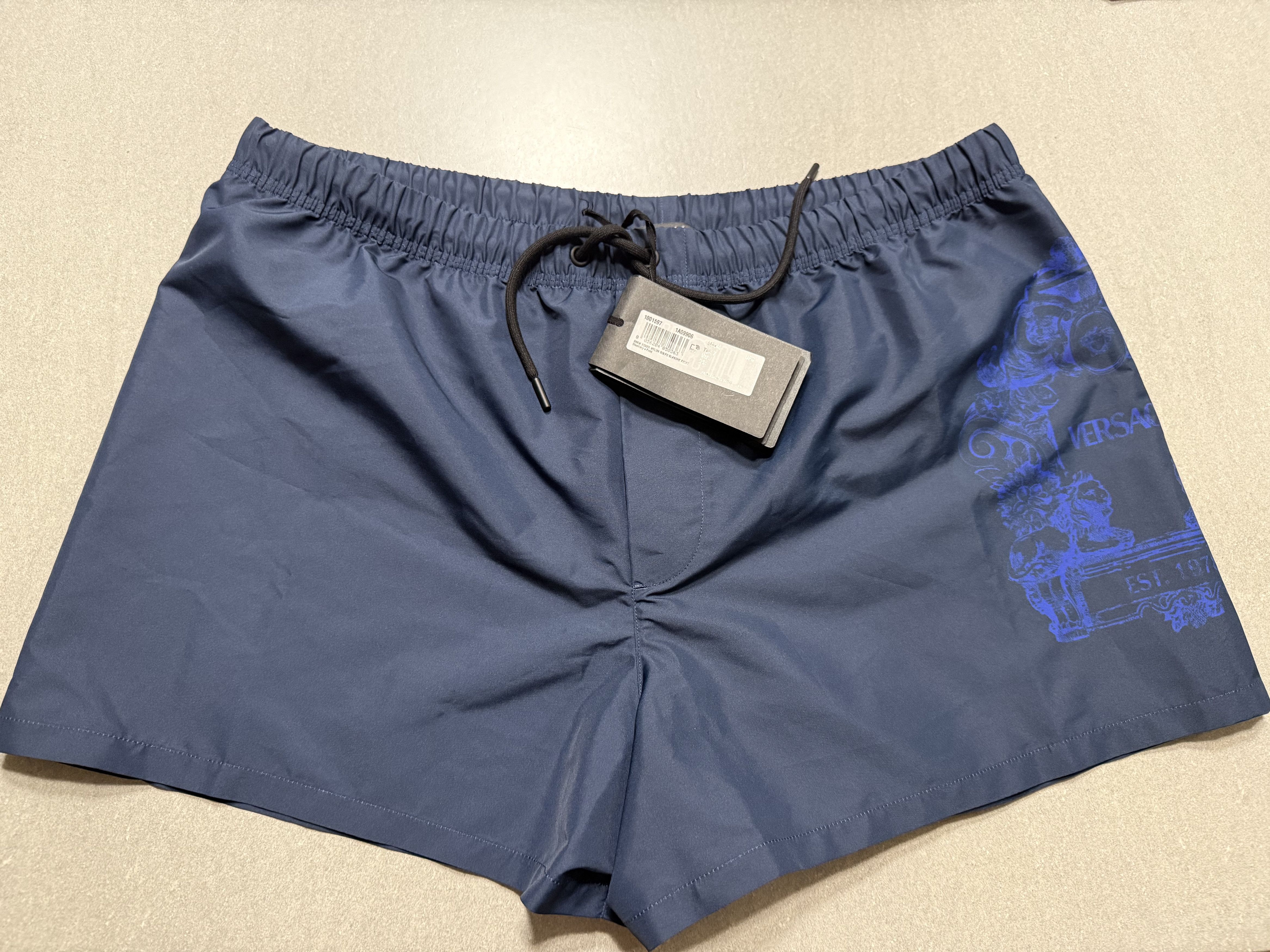 Versace VERSACE BLUE SWIM SHORTS BATHING SUIT SIZE 7 APPR LARGE Size US 34 / EU 50 - 1 Thumbnail