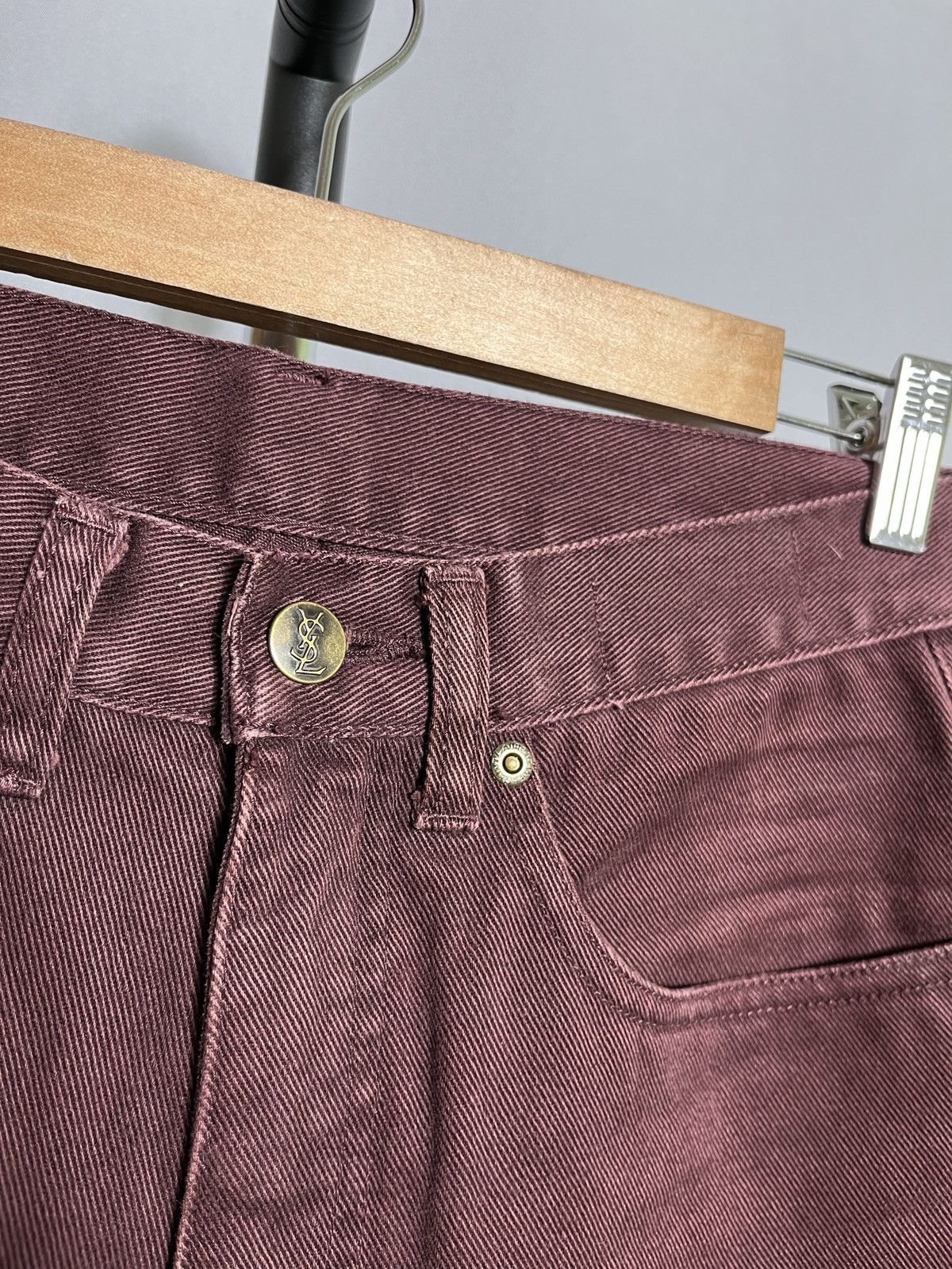 Yves Saint Laurent yves saint laurent denim brown burgundy vintage 90s 30x34 Size US 30 / EU 46 - 4 Thumbnail