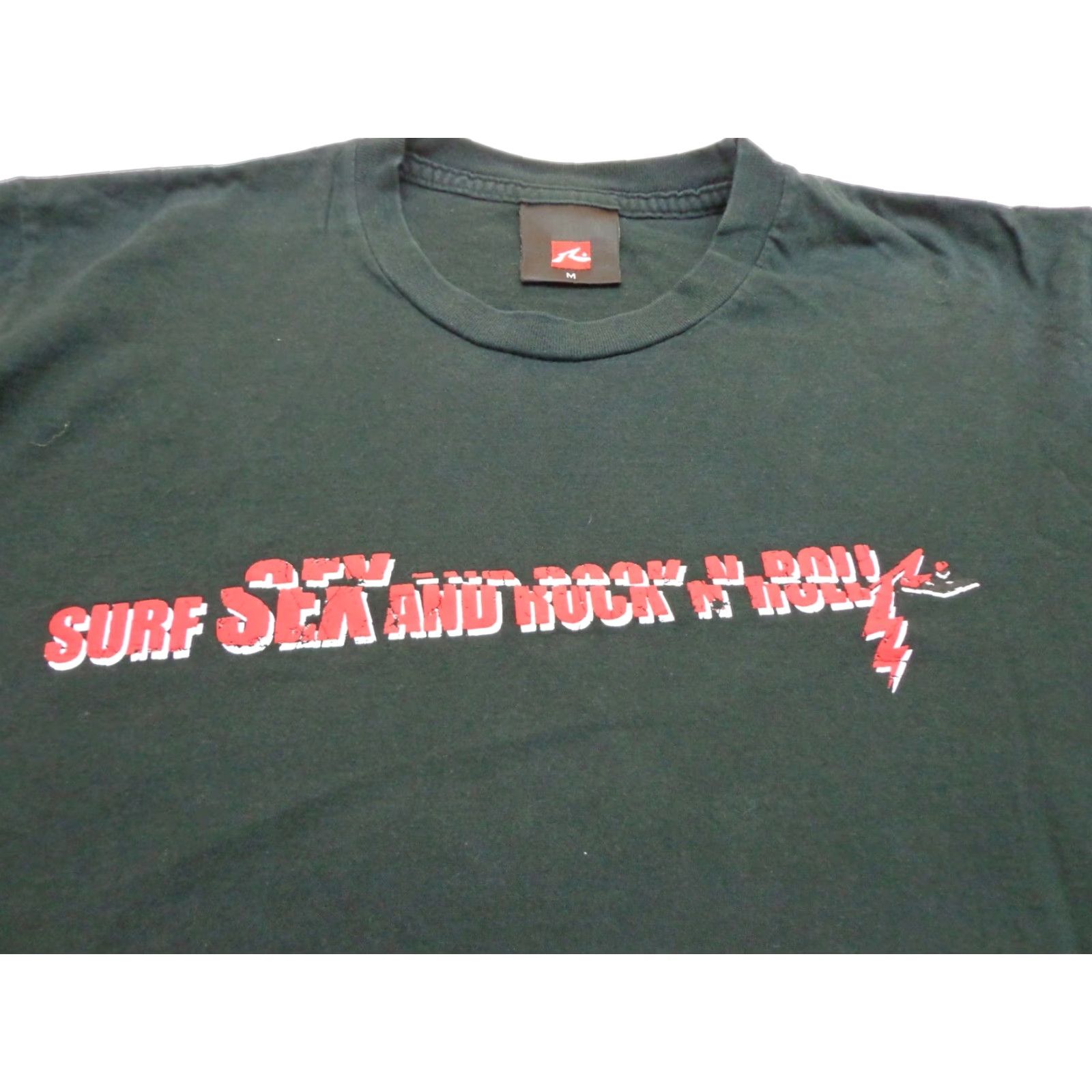 Vintage R Surf. Sex, & Rock n' Roll T-shirt Black Tee M Unisex Adults Short Sleeve Cotton Rock Theme 90s? Size US M / EU 48-50 / 2 - 1 Thumbnail