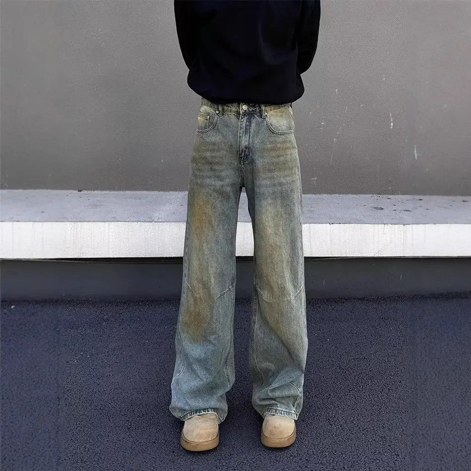 Japanese Brand × Jean Retro loose wide leg straight leg jeans Size US 32 / EU 48 - 2 Thumbnail
