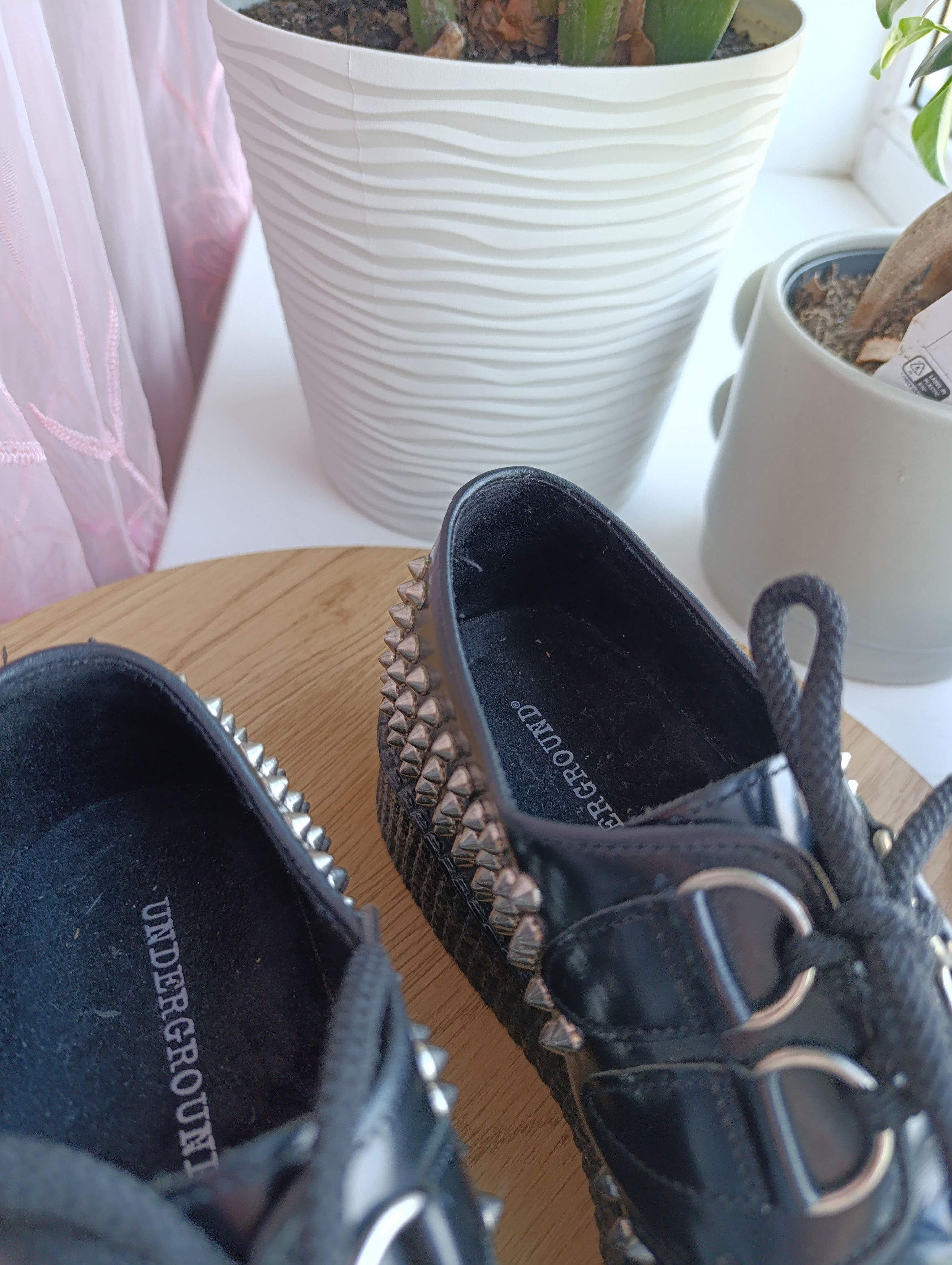 Other UNDERGROUND WOMEN STUDDED CREEPER SHOES THE ORIGINAL WULFRUN Size US 6 / IT 36 - 12 Thumbnail
