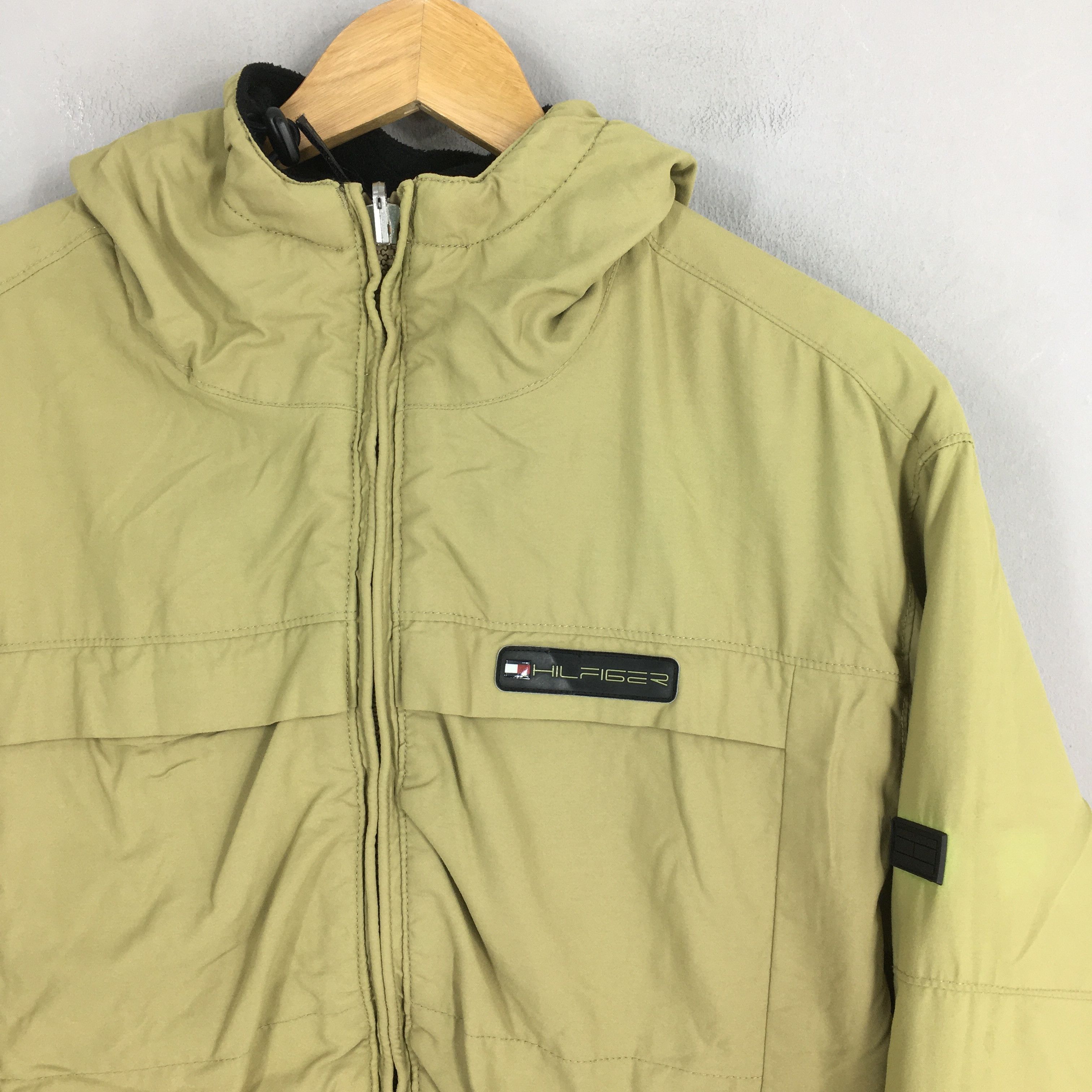 Vintage Tommy Hilfiger Hoodie Black Reversible Jacket Medium