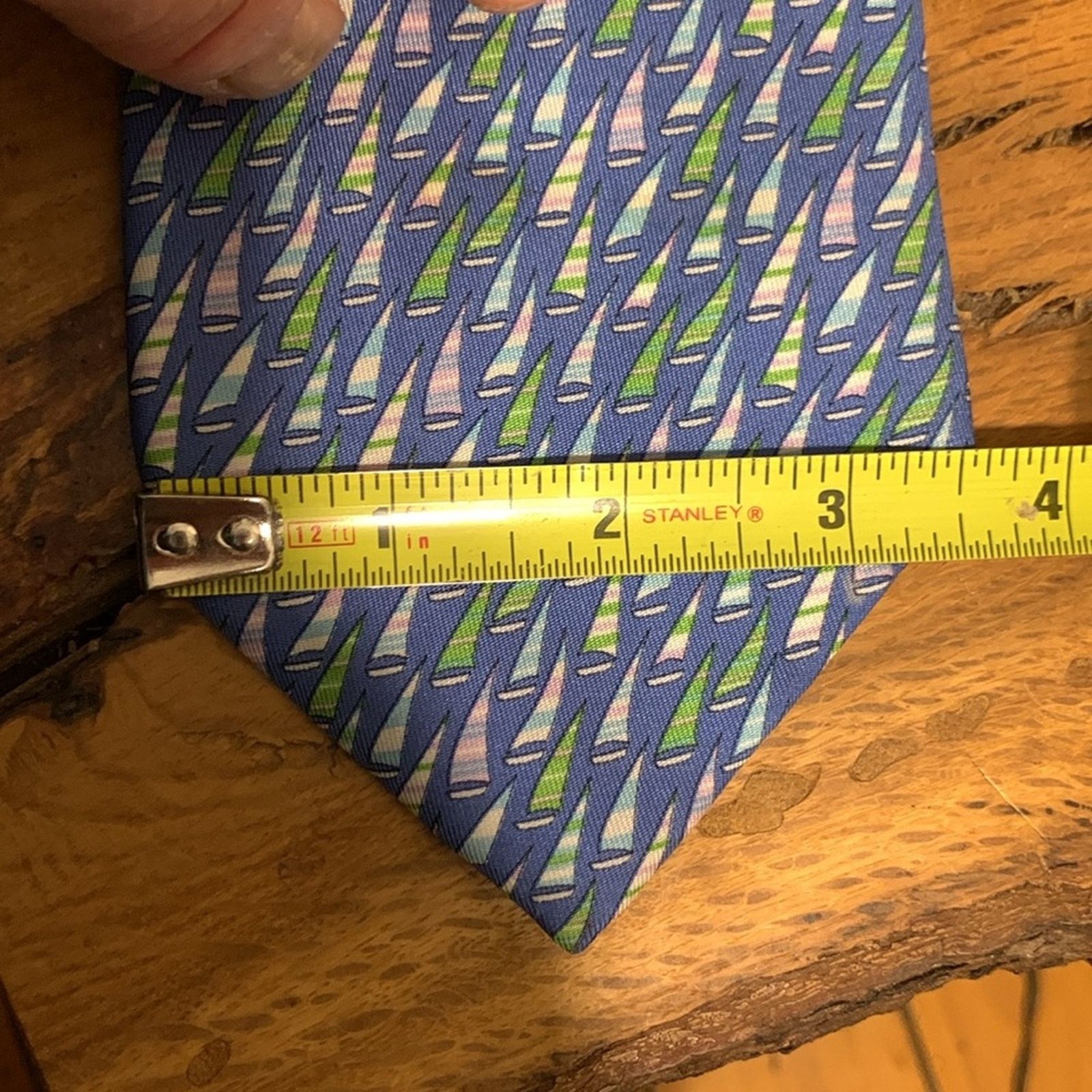 Salvatore Ferragamo Salvatore Ferragamo Italy Italian silk tie sailboats motif Size ONE SIZE - 10 Thumbnail
