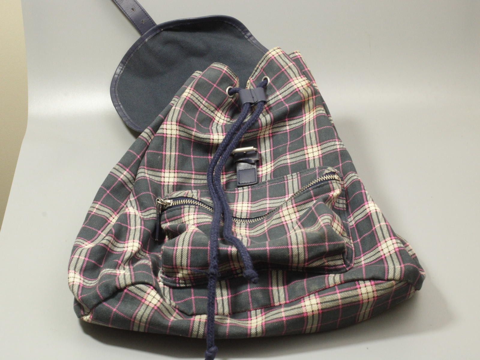 Jack Wills Jack Wills Plaid Backpack with Leather Trim Size ONE SIZE - 3 Thumbnail