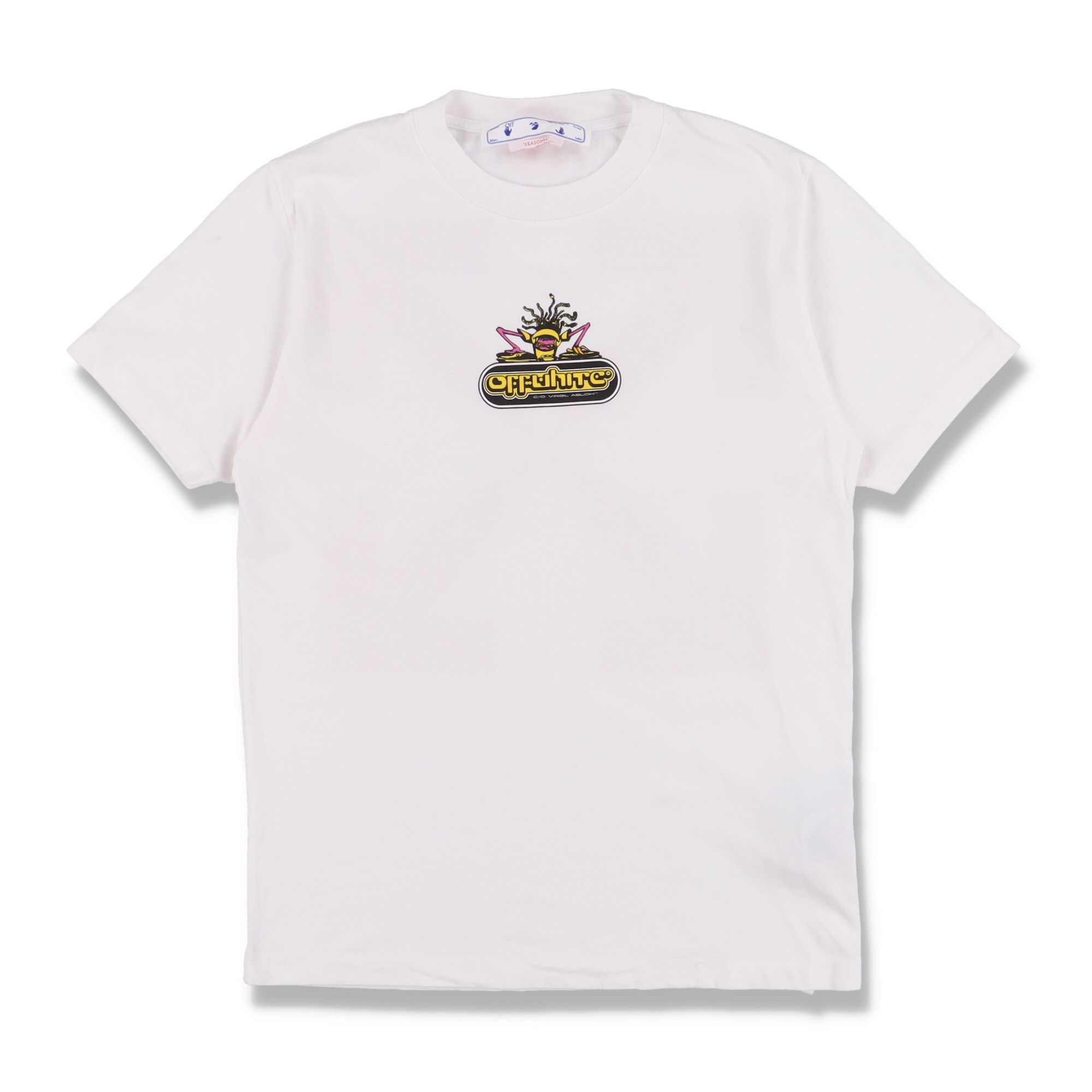 Off-White White and Fuchsia 90's DJ Arrows T-Shirt Size US XL / EU 56 / 4 - 7 Thumbnail