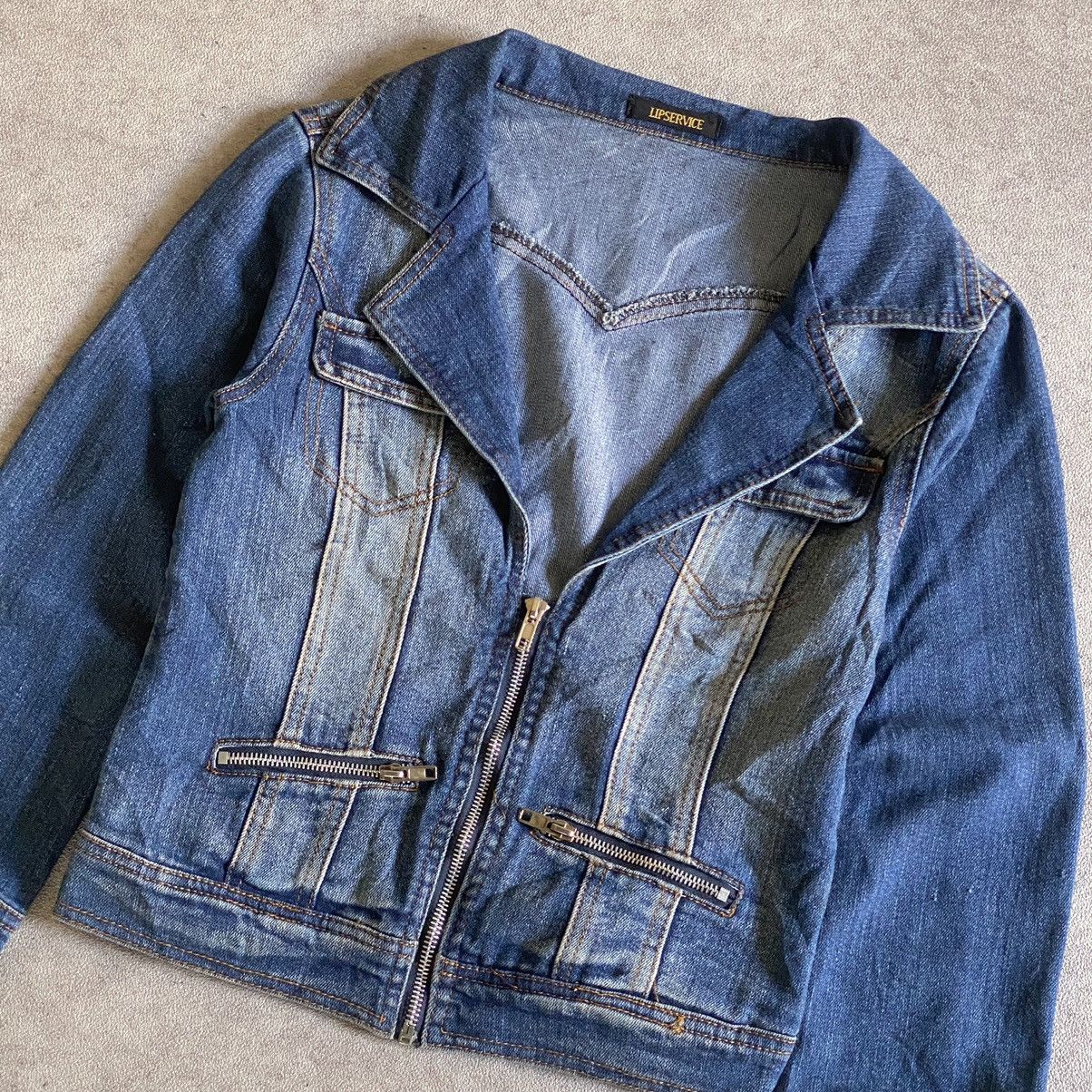 Lip Service Lip Service Washed Denim Jacket Size XS / US 0-2 / IT 36-38 - 3 Thumbnail