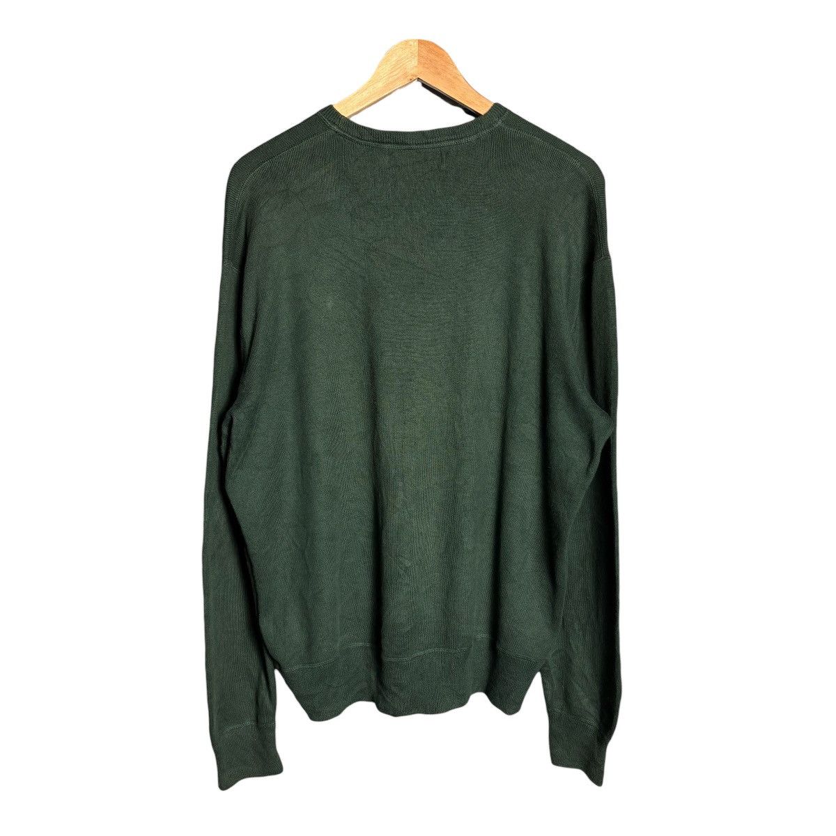 Polo Ralph Lauren Vintage 90s Polo Ralph Lauren Olive Green Cardigan Sweater Size US L / EU 52-54 / 3 - 2 Thumbnail