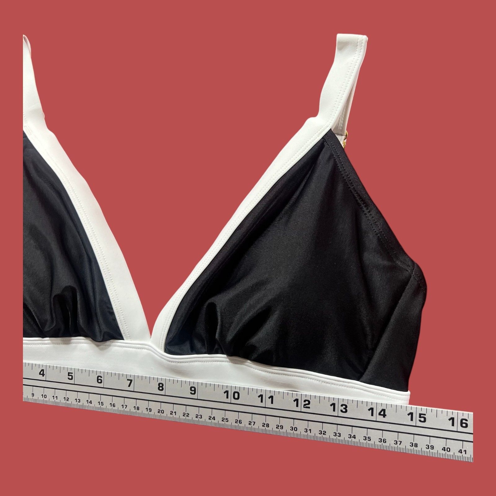 Other Shade & Shore - Women's Wide Band Triangle Bikini Top -Black Size ONE SIZE - 5 Thumbnail