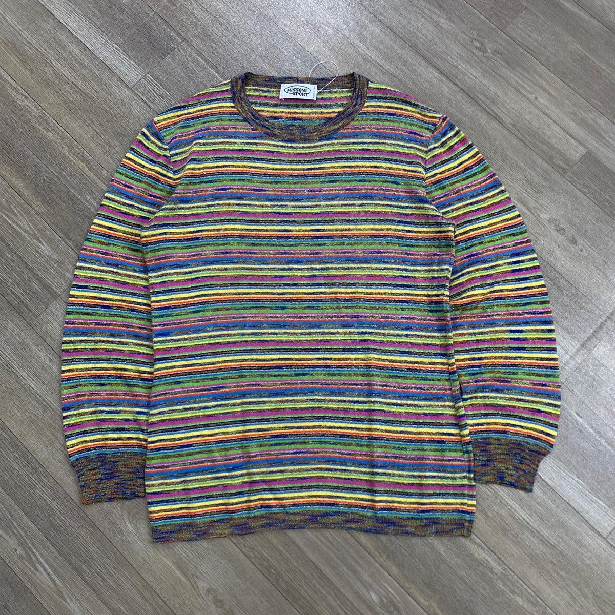 Missoni 1990s Missoni Sport Italy Striped Knitwear Longsleeve Size US L / EU 52-54 / 3 - 1 Thumbnail