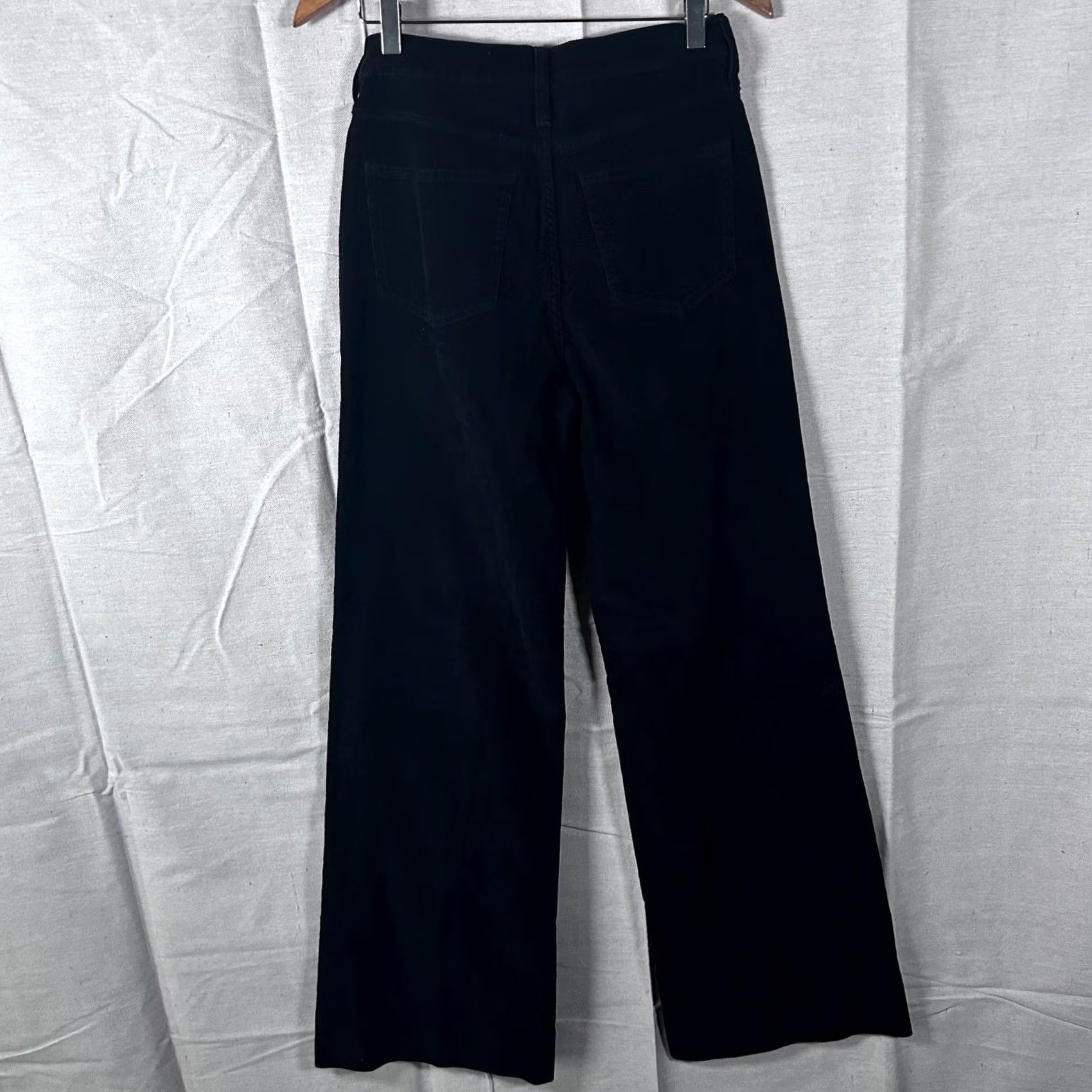 J.Crew J.Crew NWT High Rise Wide Leg Corduroy Pants Black 26 Tall Re-Imagined Stretch Dress Pants Womens Size 26" / US 2 / IT 38 - 4 Thumbnail