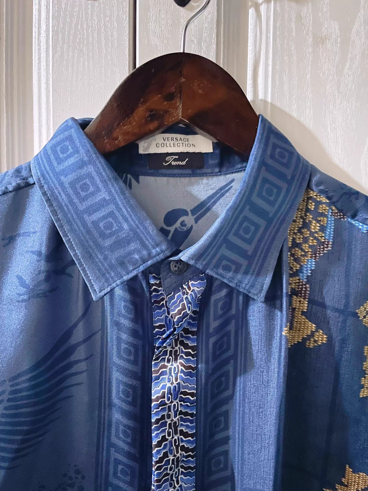 Versace Versace Runway Dragon & Crane Silk LS Shirt Size US M / EU 48-50 / 2 - 3 Thumbnail
