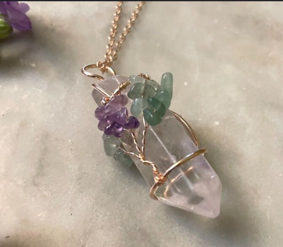 Other CRYSTAL QUARTZ WIRED TREE OF LIFE NECKLACE Size ONE SIZE - 2 Thumbnail