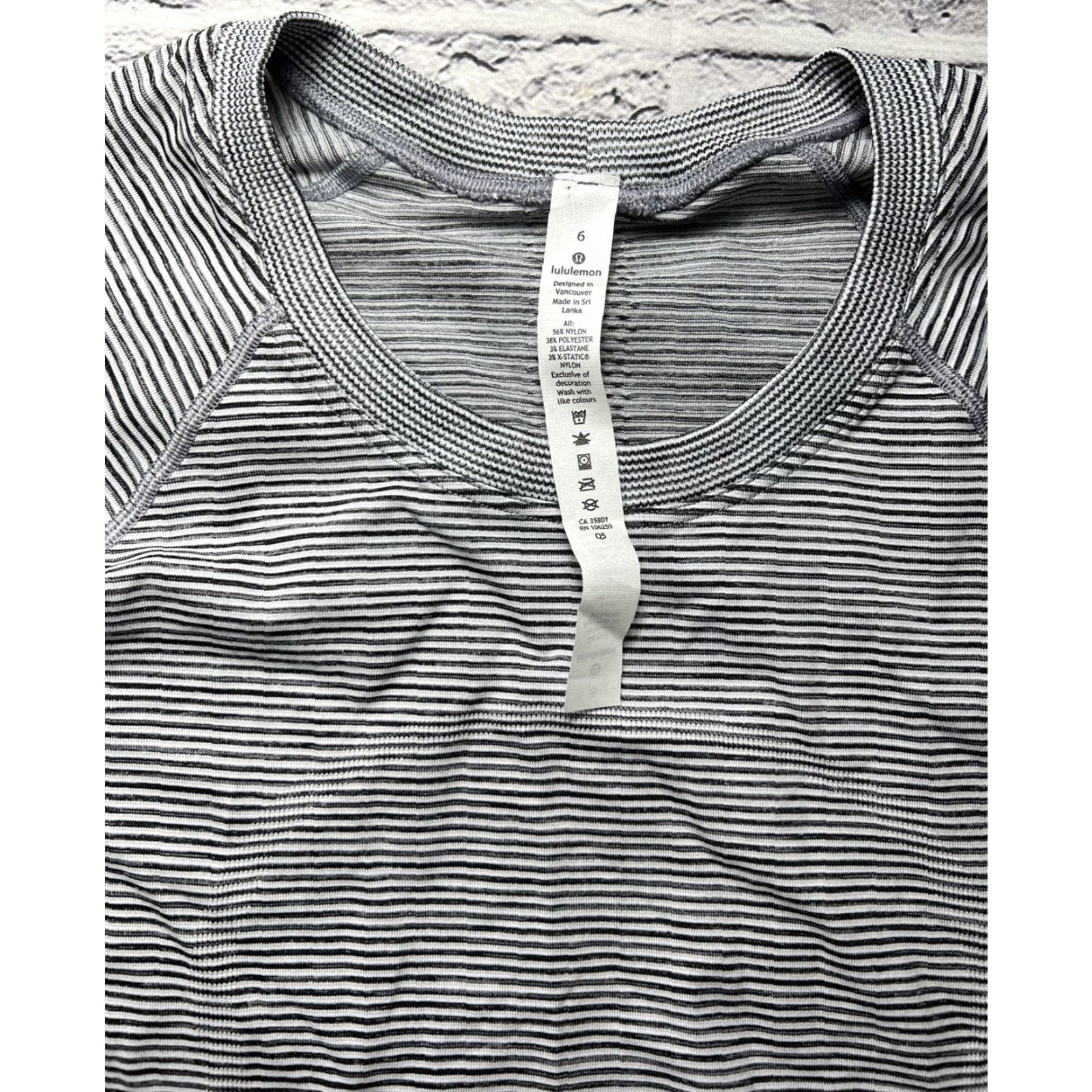 Lululemon VINTAGE NWT Lululemon Swiftly Speed Long Sleeve Stripe Top 6 Shirt Size M / US 6-8 / IT 42-44 - 4 Thumbnail