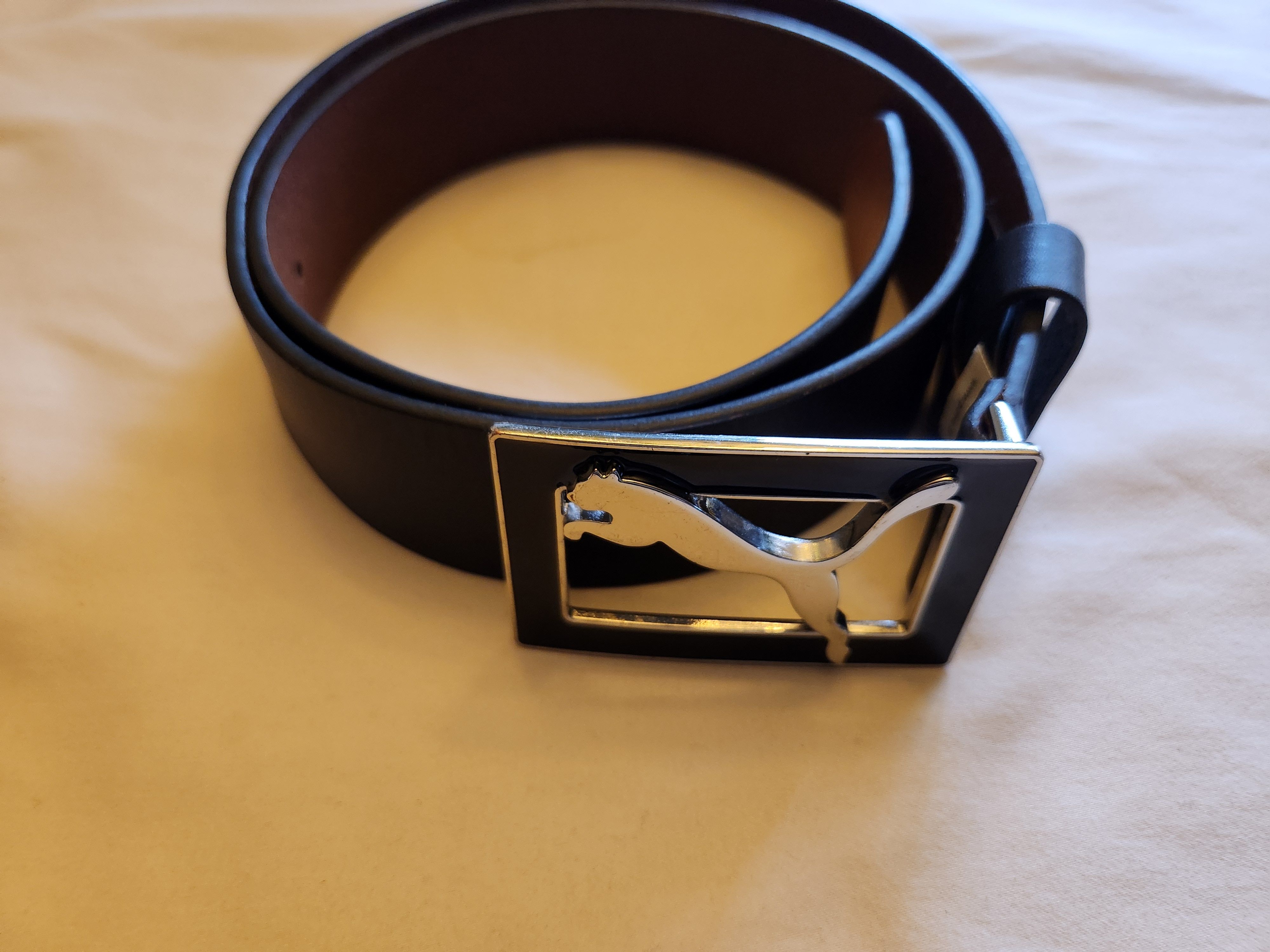 Puma NWOT 100% Leather Black Leather Golf Belt Size 36 - 1 Thumbnail