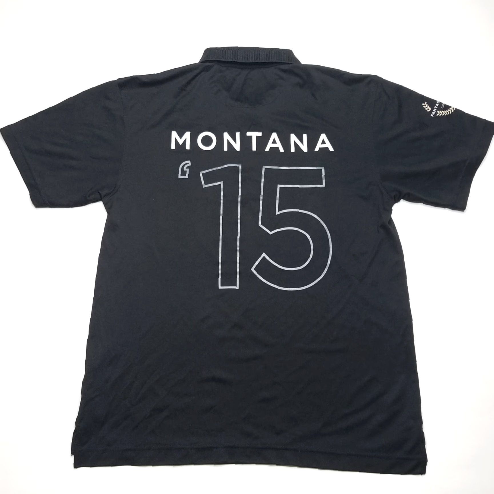 Vintage VINTAGE Joe Montana Fan Duel Dan Marino 2015 Black Polo Shirt Adult M Nike Shirt Mens M Black Polo Shirt 90s Sports Classic Size US M / EU 48-50 / 2 - 5 Thumbnail