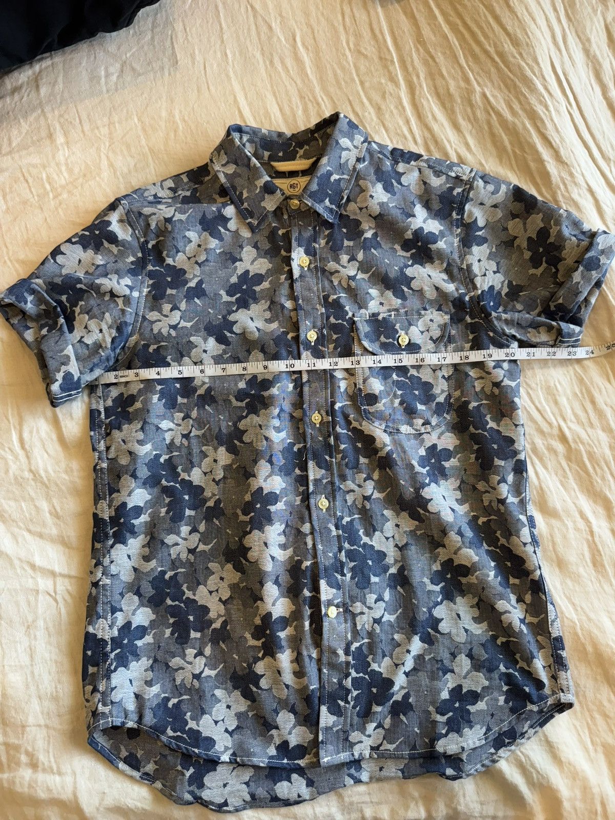 Rogue Territory Rogue Territory Maker Shirt // Indigo Floral Jacquard - S Size US S / EU 44-46 / 1 - 4 Thumbnail