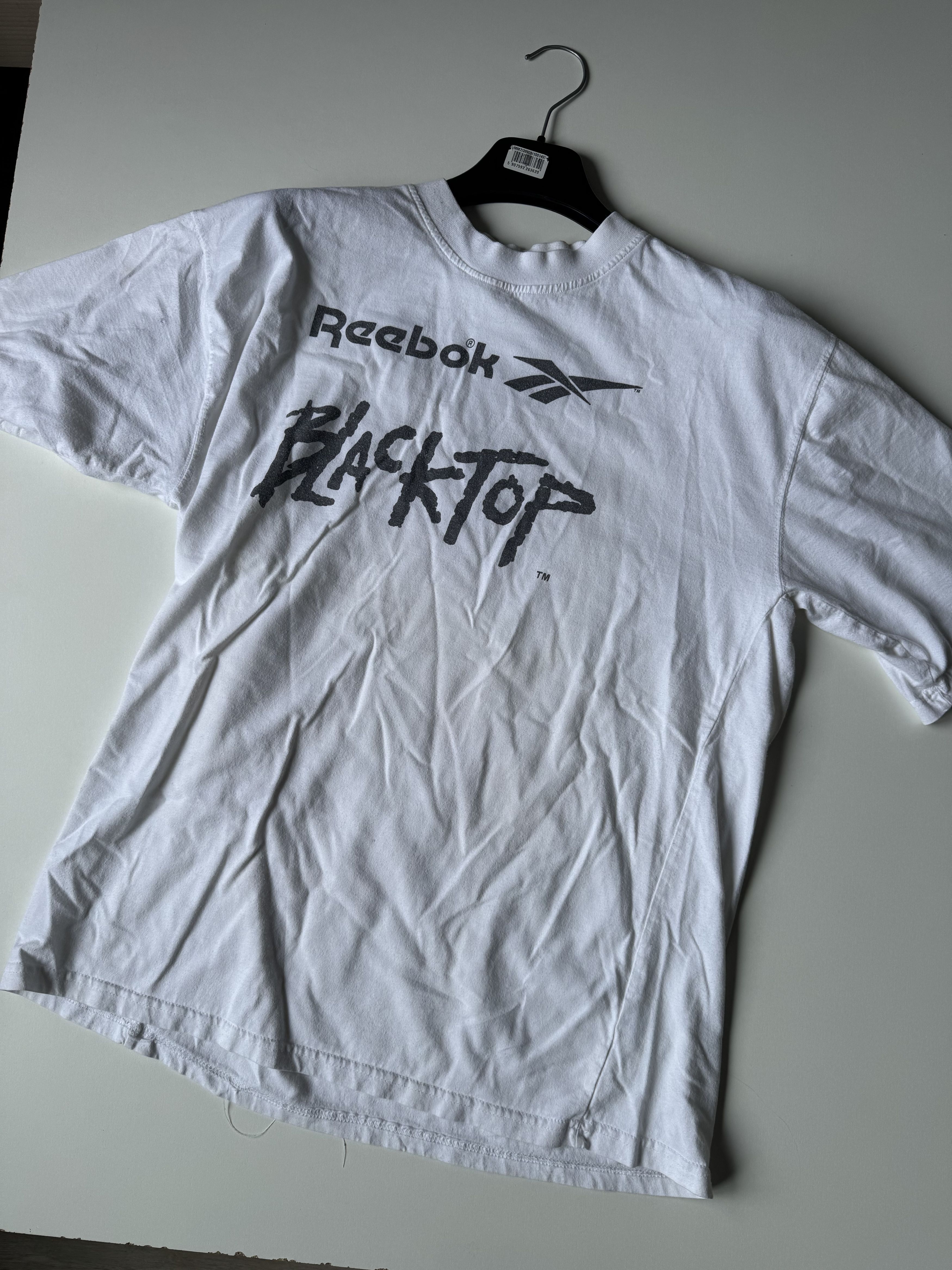 Reebok 90s Reebok Blacktop Logo White Vintage Tee Size US L / EU 52-54 / 3 - 7 Thumbnail