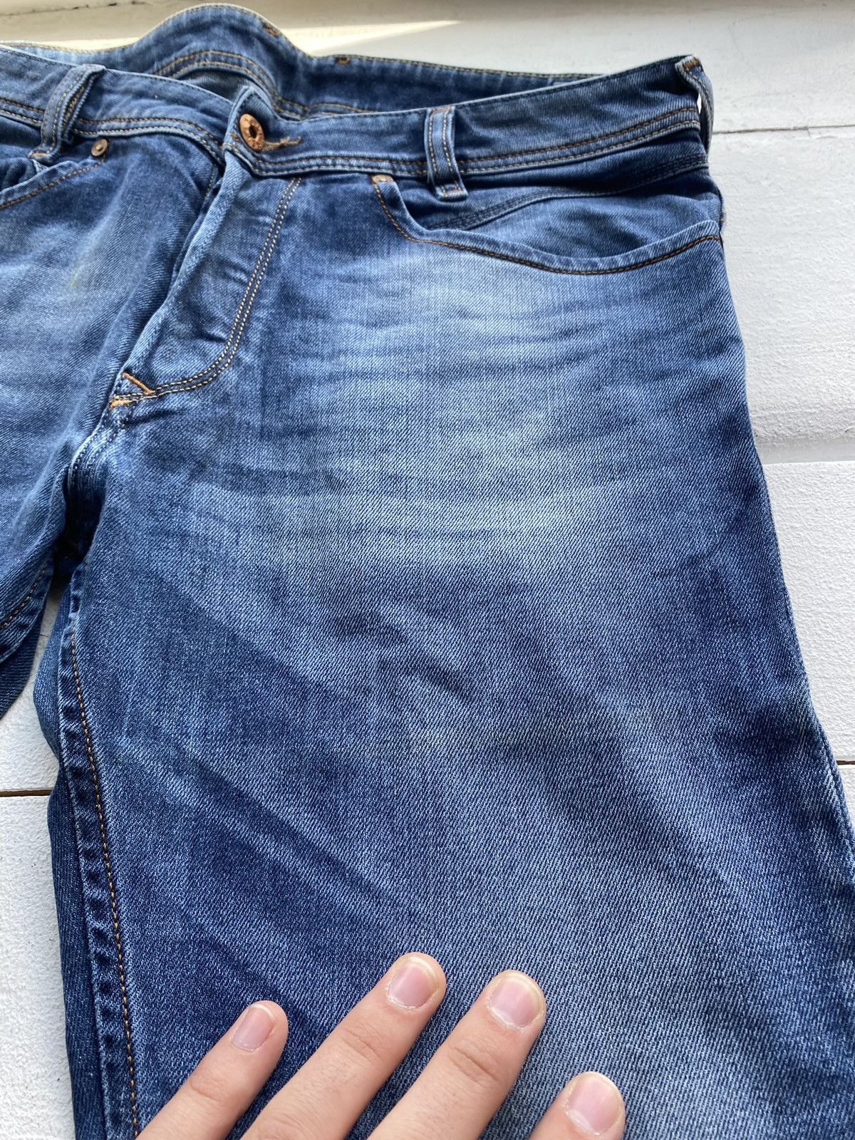 Diesel × Vintage 🔥Punk Opium Diesel Blue Mens Jeans 32 regular slim tapered Size US 32 / EU 48 - 16 Thumbnail