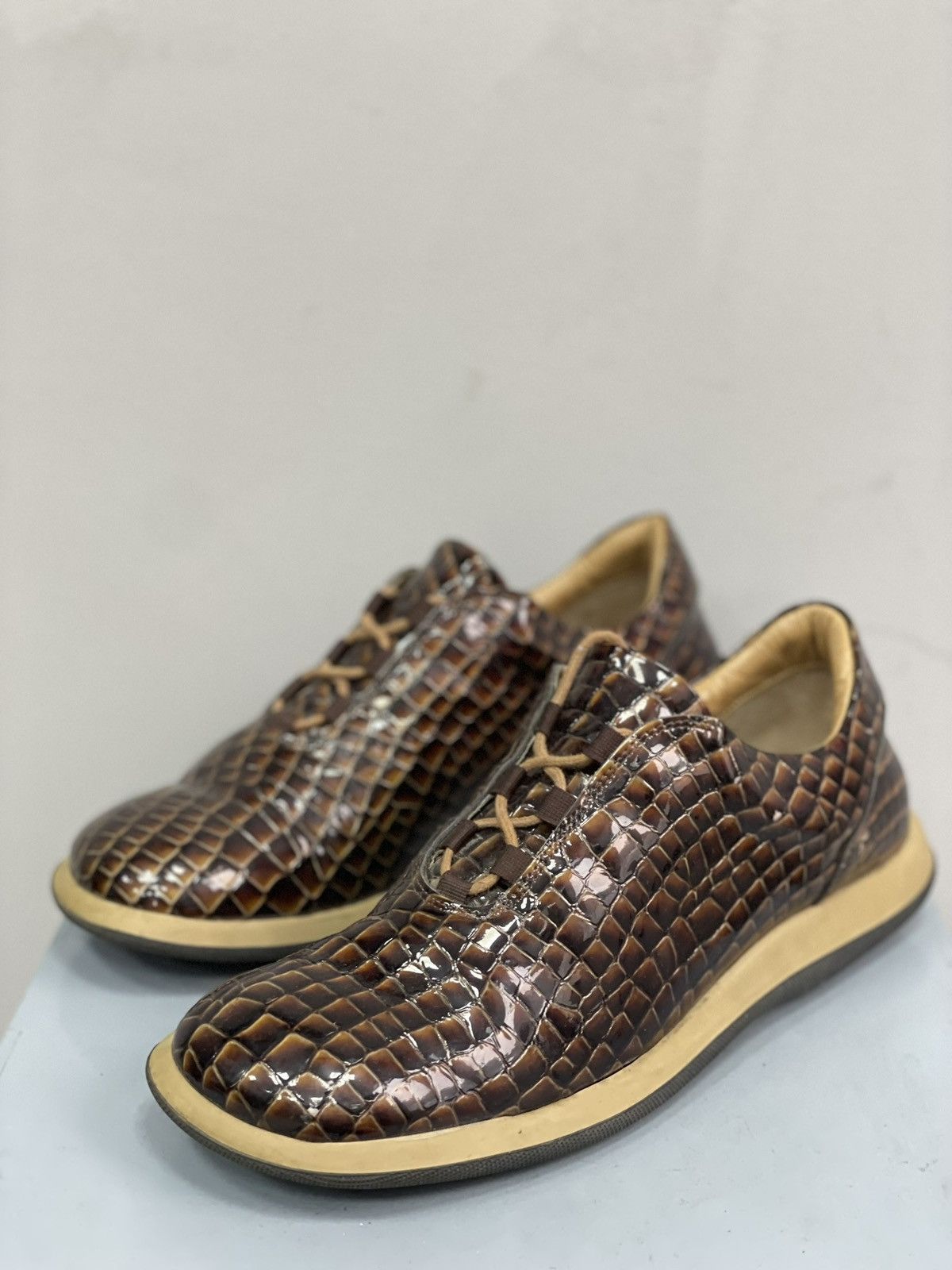 Guidi Vintage low platform boots Aligator leather GUIDI style Size US 7.5 / EU 40-41 - 3 Thumbnail
