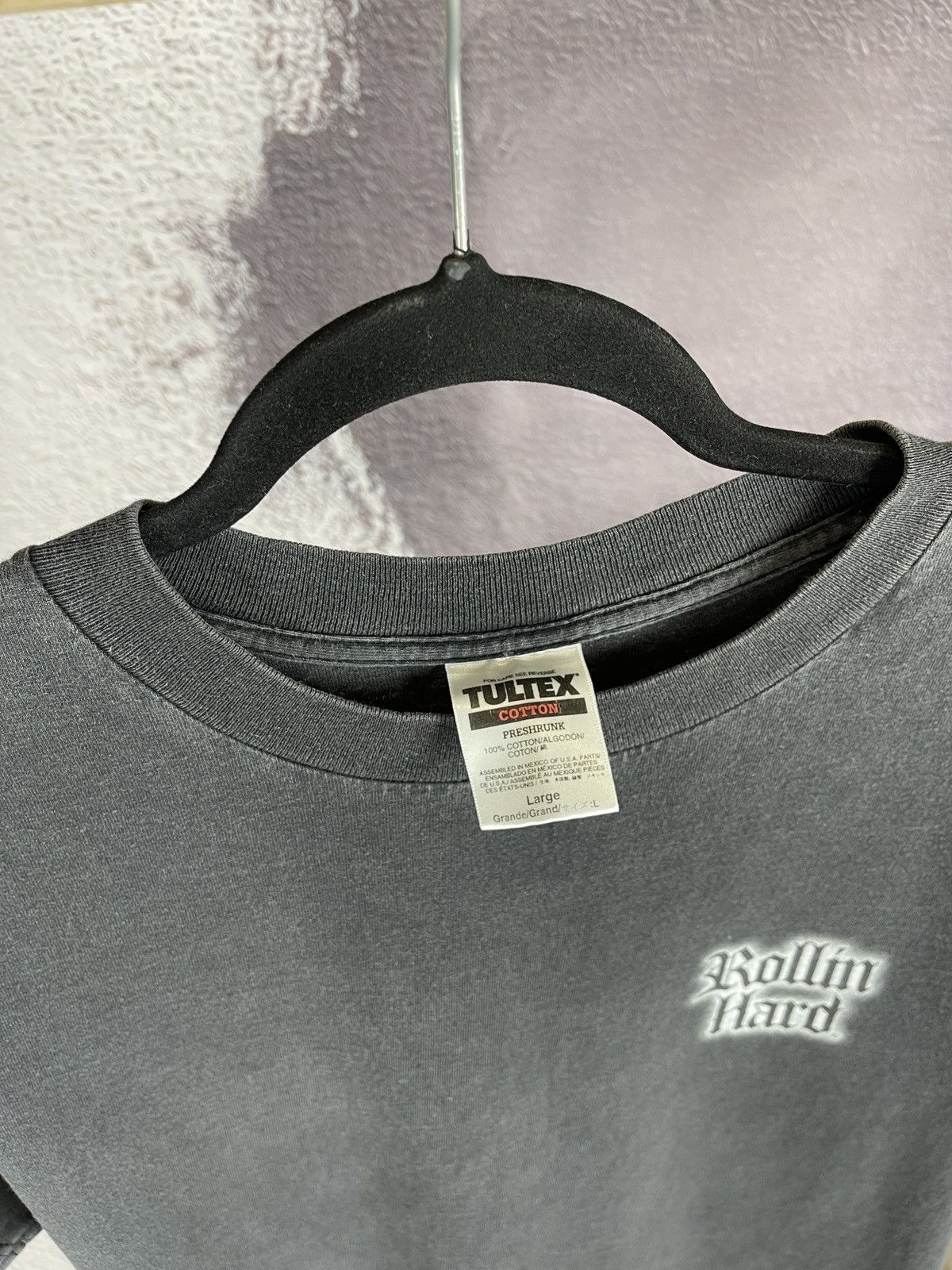 Band Tees × Vintage Tultex vintage 90s Rollin Hard One wish left band tee shirt Size US L / EU 52-54 / 3 - 6 Thumbnail