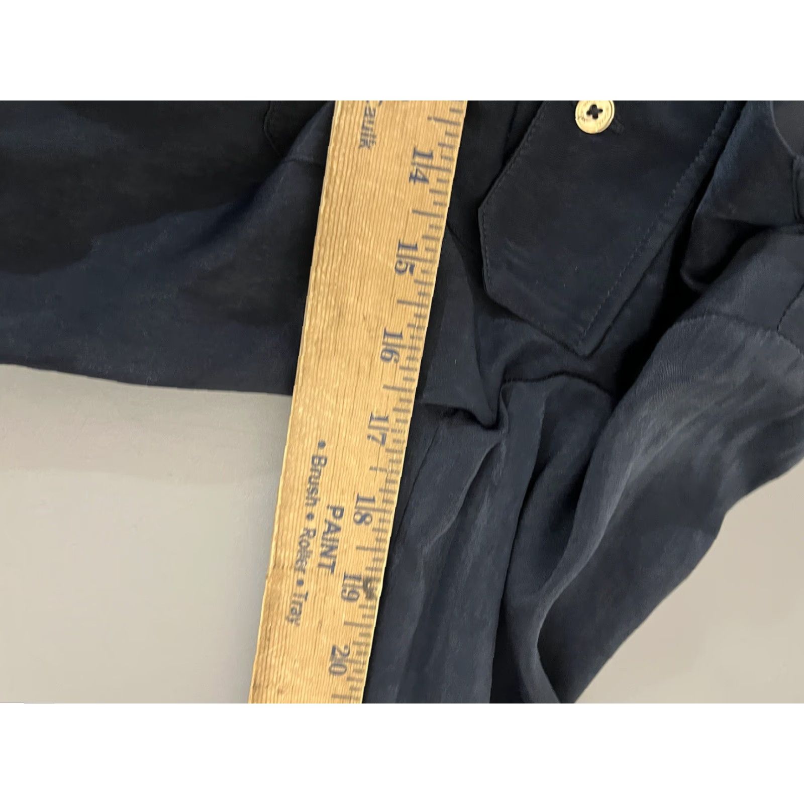 Michael Kors Michael Kors Button-Up Shirt XS Women Navy Blue Polyester Geometric Pattern Long Sleeve Collared Size XS / US 0-2 / IT 36-38 - 6 Thumbnail