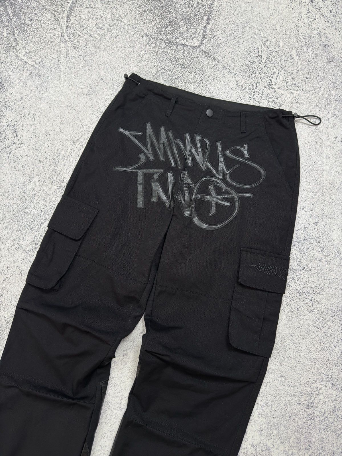 Corteiz × Japanese Brand Y2K Minus Two Parachute Cargo Pants Big Logo BBC Style Size US 30 / EU 46 - 7 Thumbnail