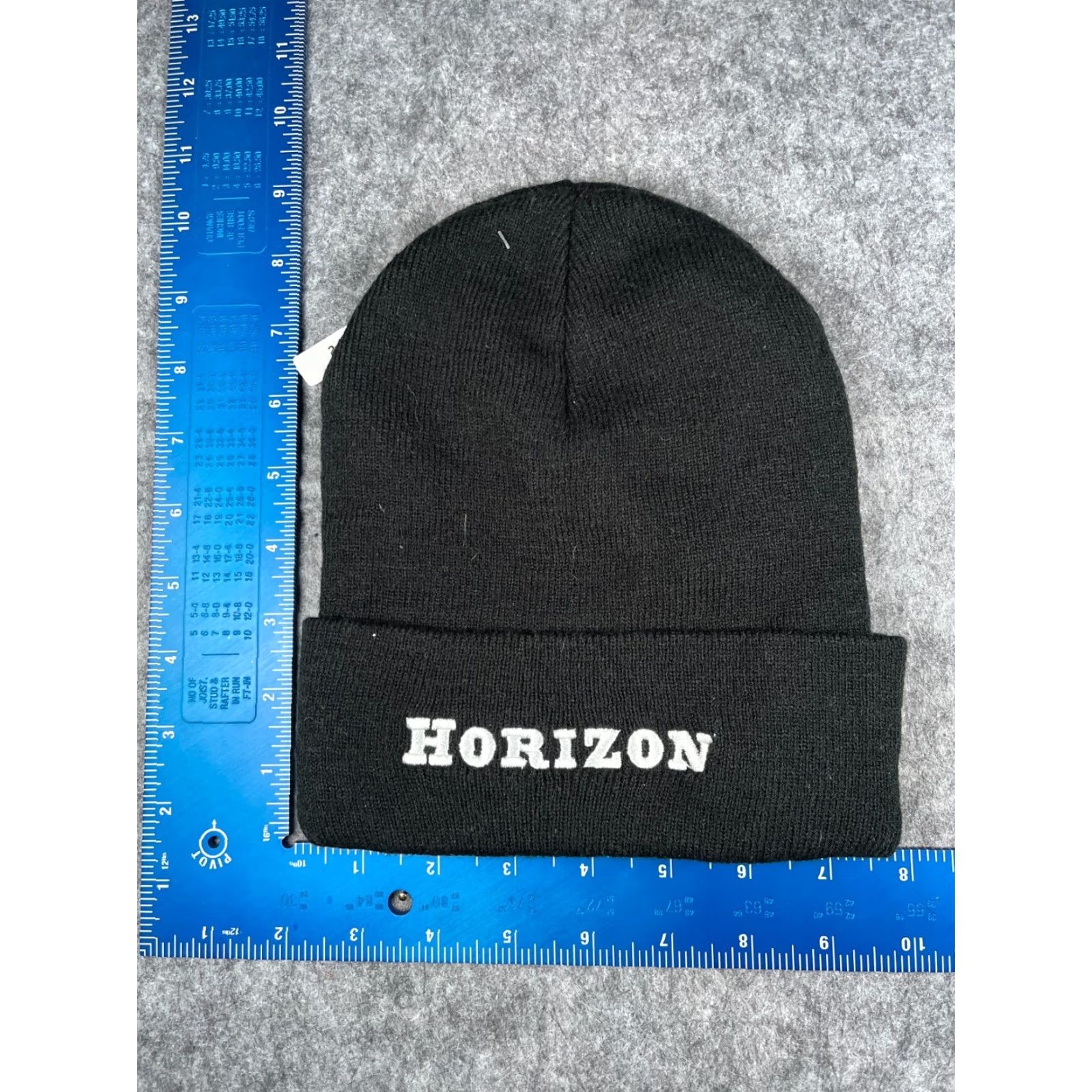 Vintage ACADEMYFITS Beanie Knit Hat Adult One Size Black Knit Acrylic Casual Ski Logo 90s Men Size ONE SIZE - 4 Thumbnail