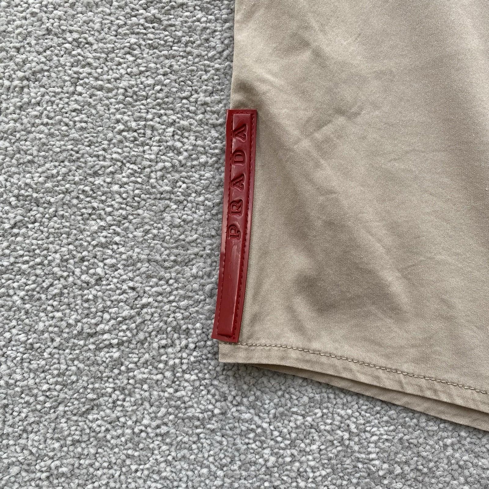 Prada Prada Sport Red Tab Short Sleeve Button Up Shirt Tan Size US L / EU 52-54 / 3 - 3 Thumbnail