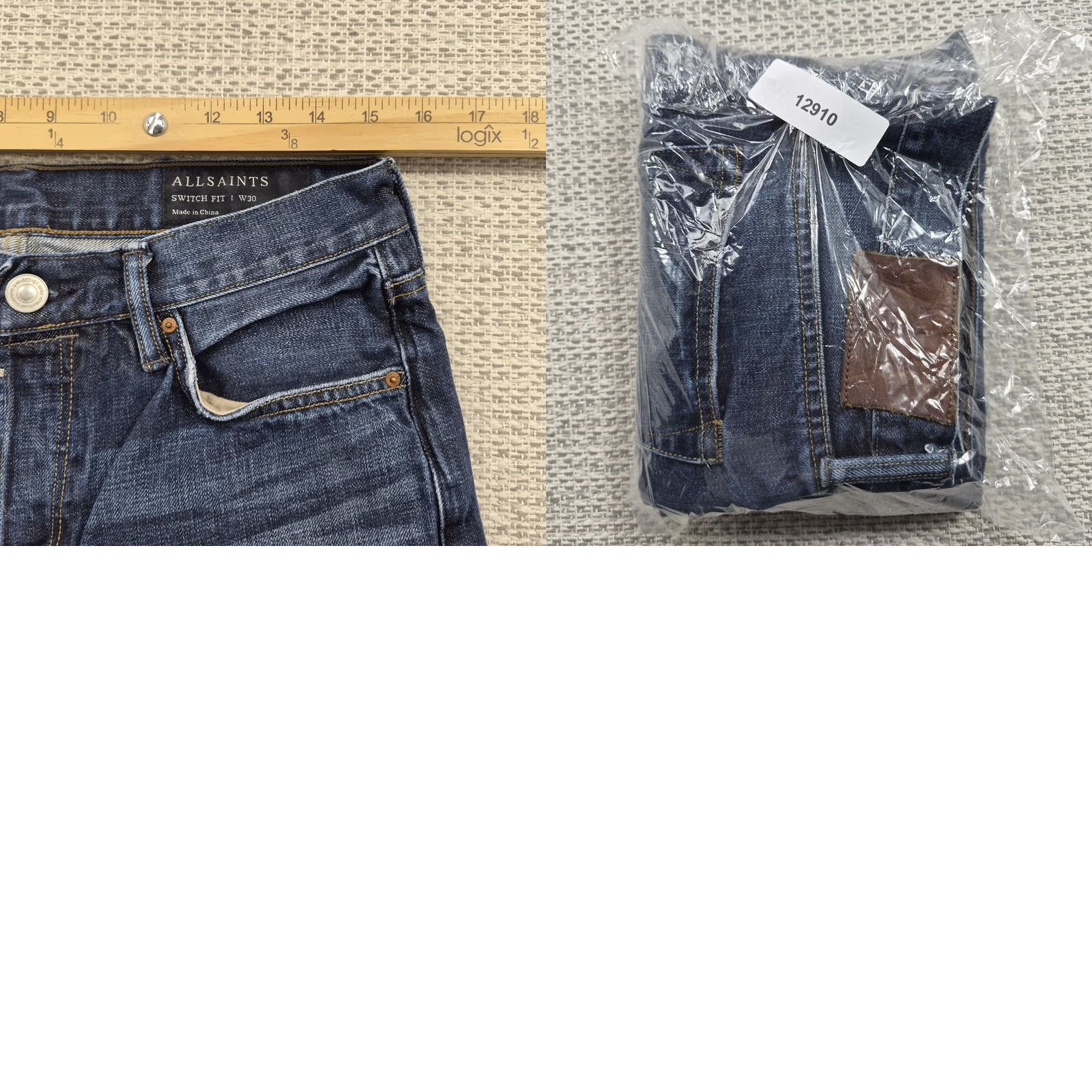 Allsaints AllSaints Mens Bermuda Shorts 30 Blue Stamp Switch Denim Casual Button Fly Bermuda Shorts Mens 30 Blue Stamp Switch Denim Short 5-Pocket Design Size US 30 / EU 46 - 9 Thumbnail