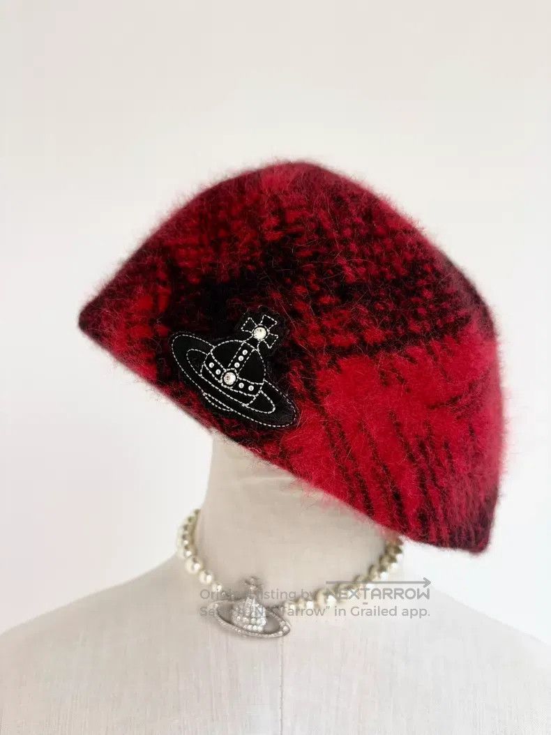 Vivienne Westwood Vivienne Westwood Black and red plaid large Saturn embroid Size ONE SIZE - 1 Thumbnail