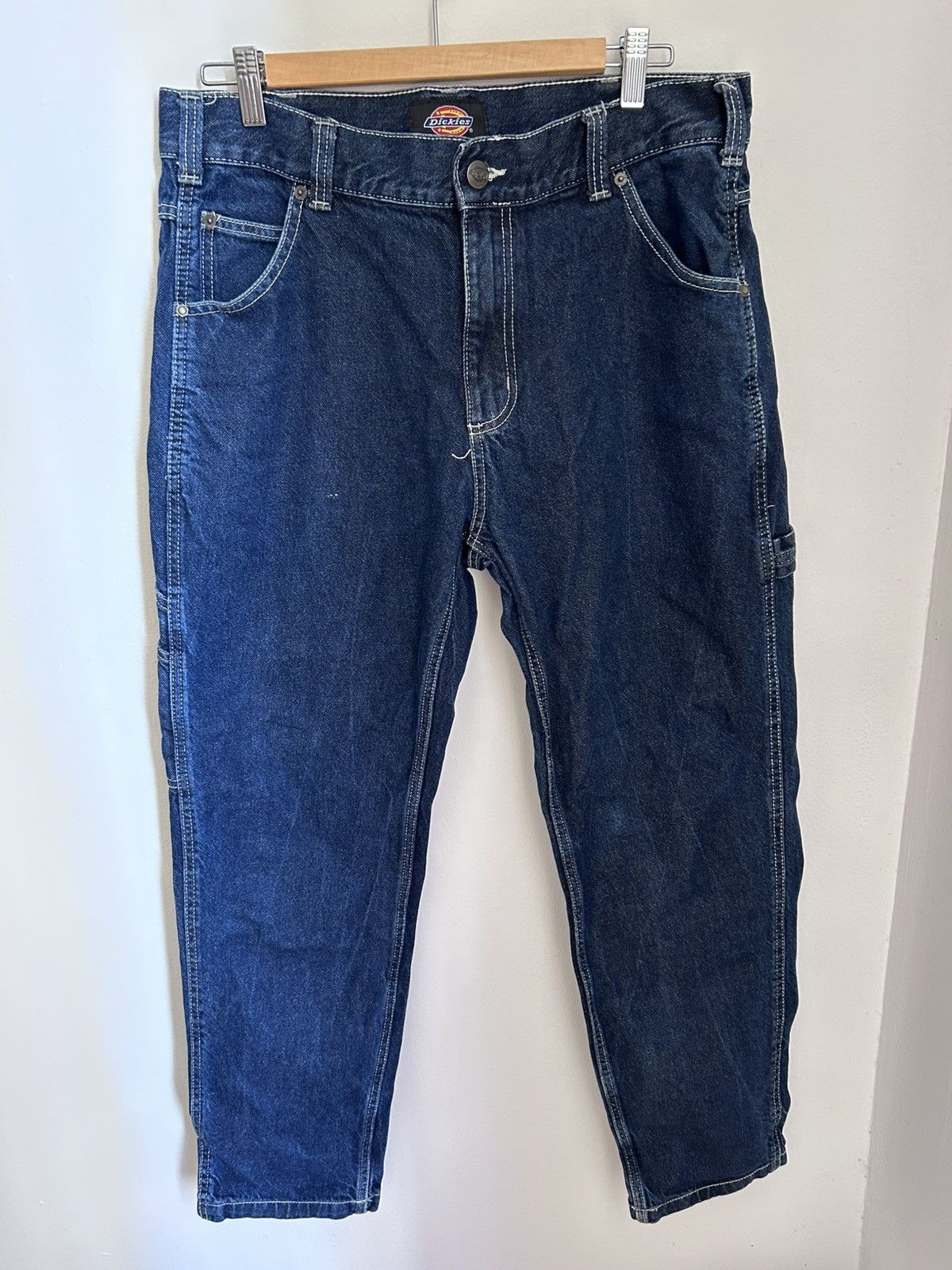 Dickies Dickies Carpenter Jeans W33 L32 (Dark Blue Denim) Size US 33 - 1 Thumbnail