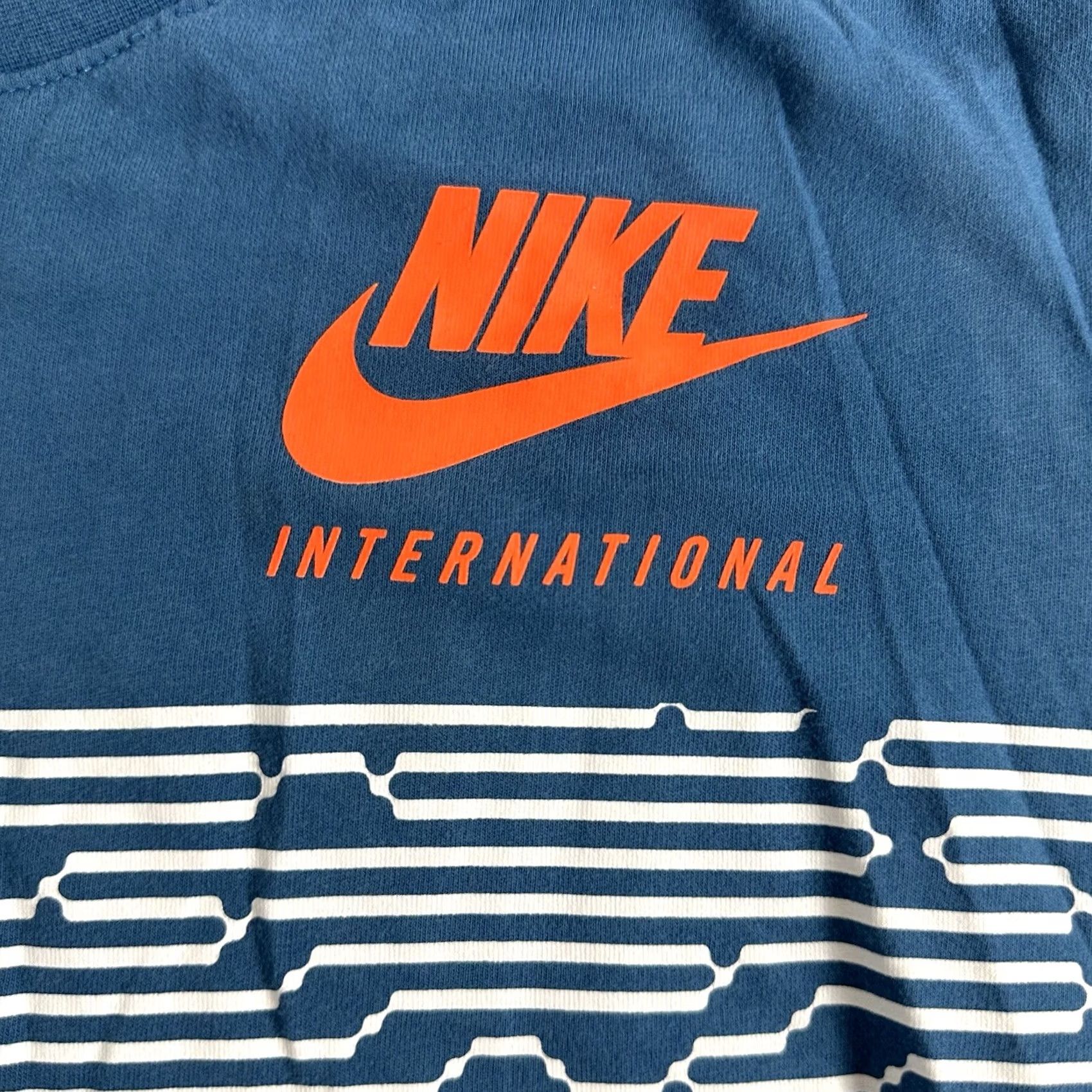 Nike Nike International T‑shirt Men L Short Sleeve Blue Activewear Cross Training Running Jogging Mens Shirt Size US L / EU 52-54 / 3 - 4 Thumbnail