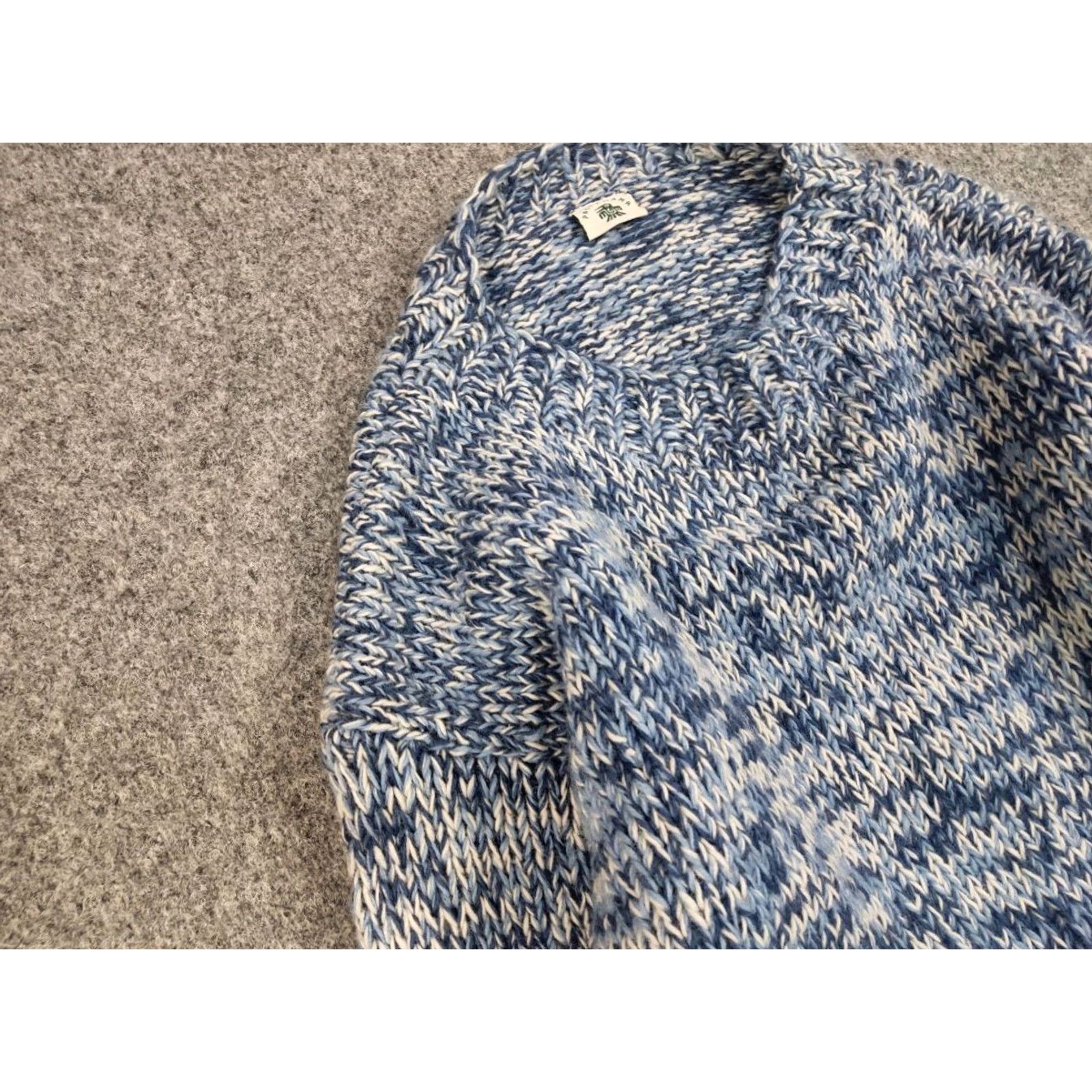 Vintage Pachamama Design Knit Wool Blue Pullover Sweater Size US L / EU 52-54 / 3 - 7 Thumbnail