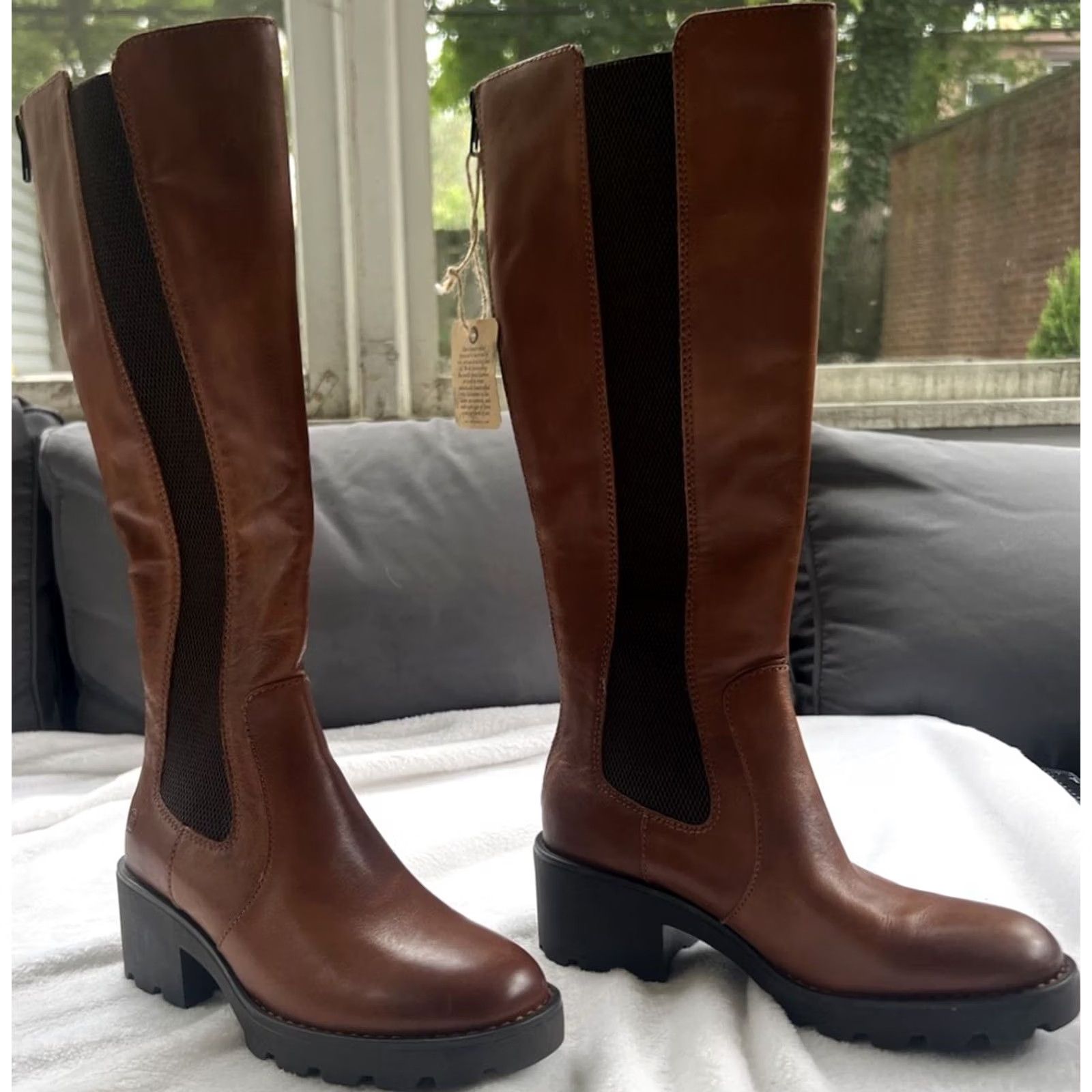 Vintage Børn GALDOT Boot Chelsea Brown Cuero Women 7 Boots" Size US 7 / IT 37 - 7 Thumbnail