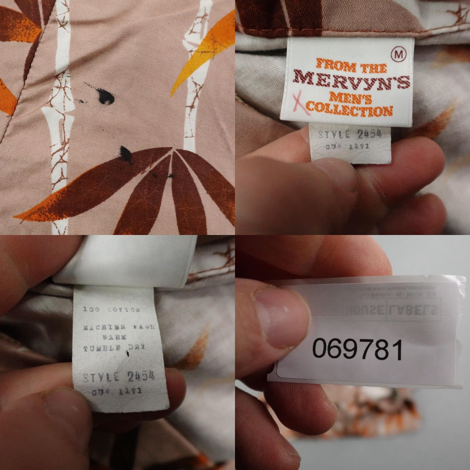 Vintage VINTAGE Mervyns Shirt Mens M Beige Floral 70s Hawaiian Aloha Cotton Button-Up Short Sleeve Casual Size US M / EU 48-50 / 2 - 8 Thumbnail