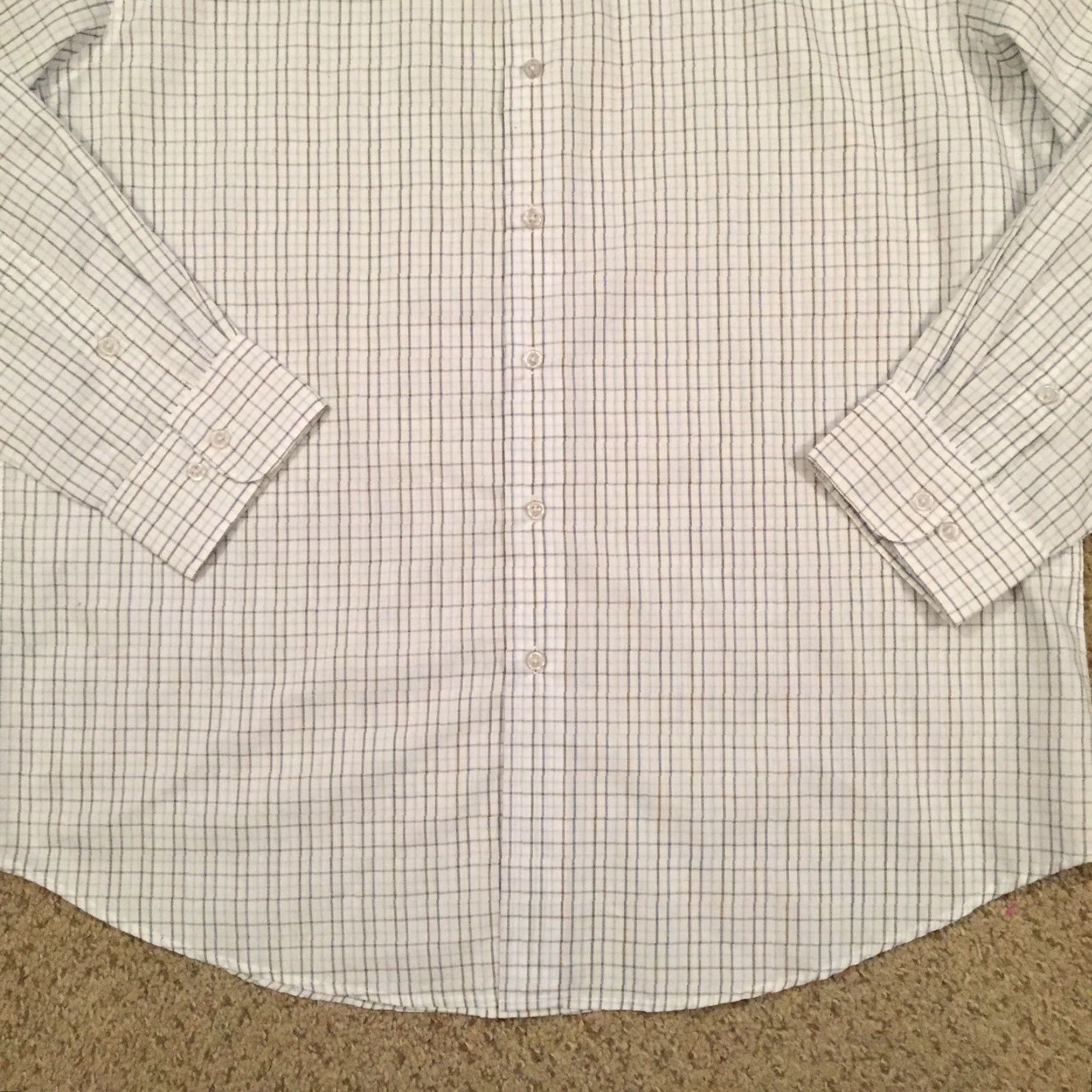Alfani Alfani Shirt Mens XL Blue Plaid Long Sleeve Button-Up Shirt Size US XL / EU 56 / 4 - 4 Thumbnail