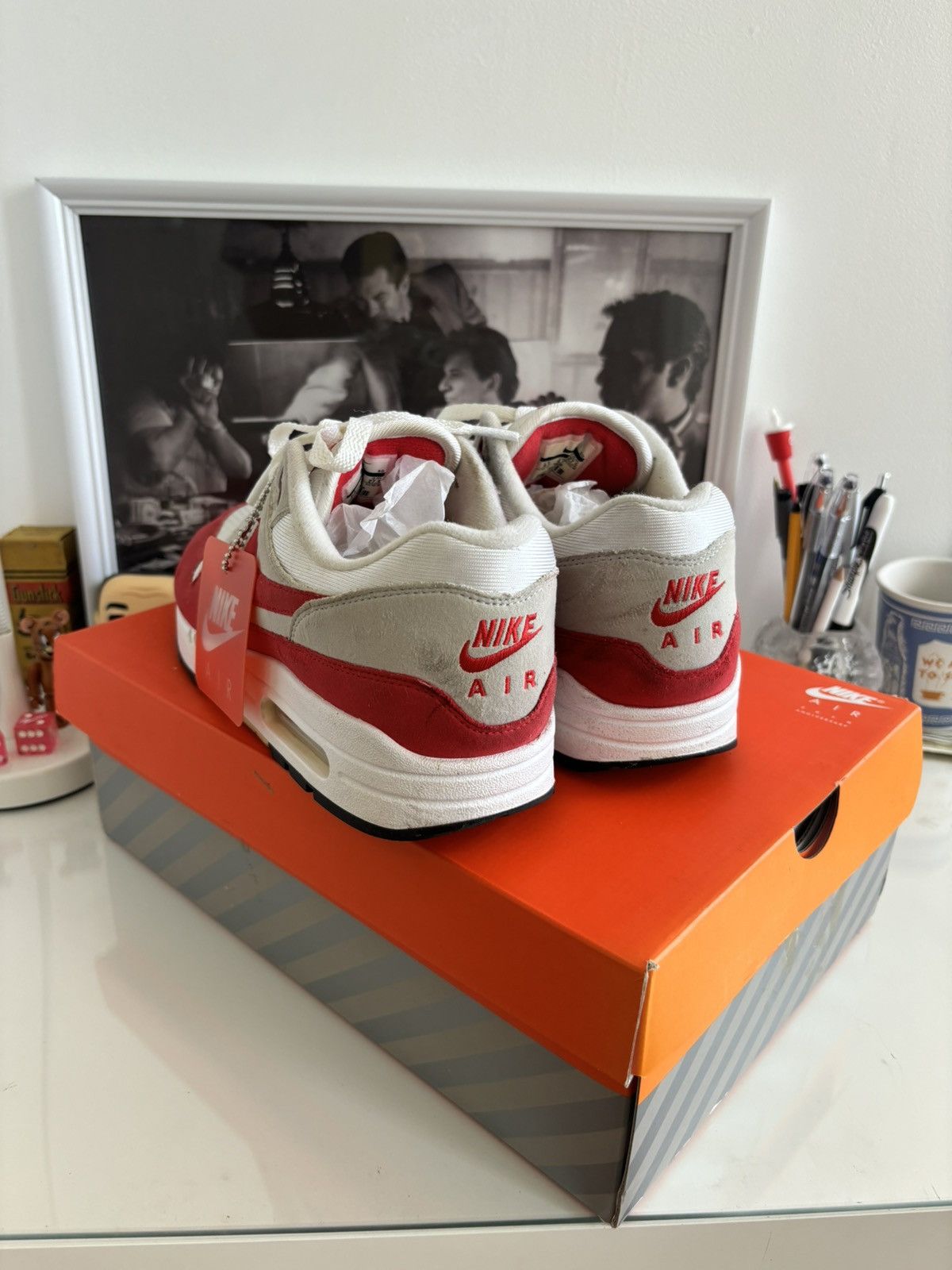 Nike Nike Air Max 1 Anniversary Red Size US 9.5 / EU 42-43 - 5 Thumbnail