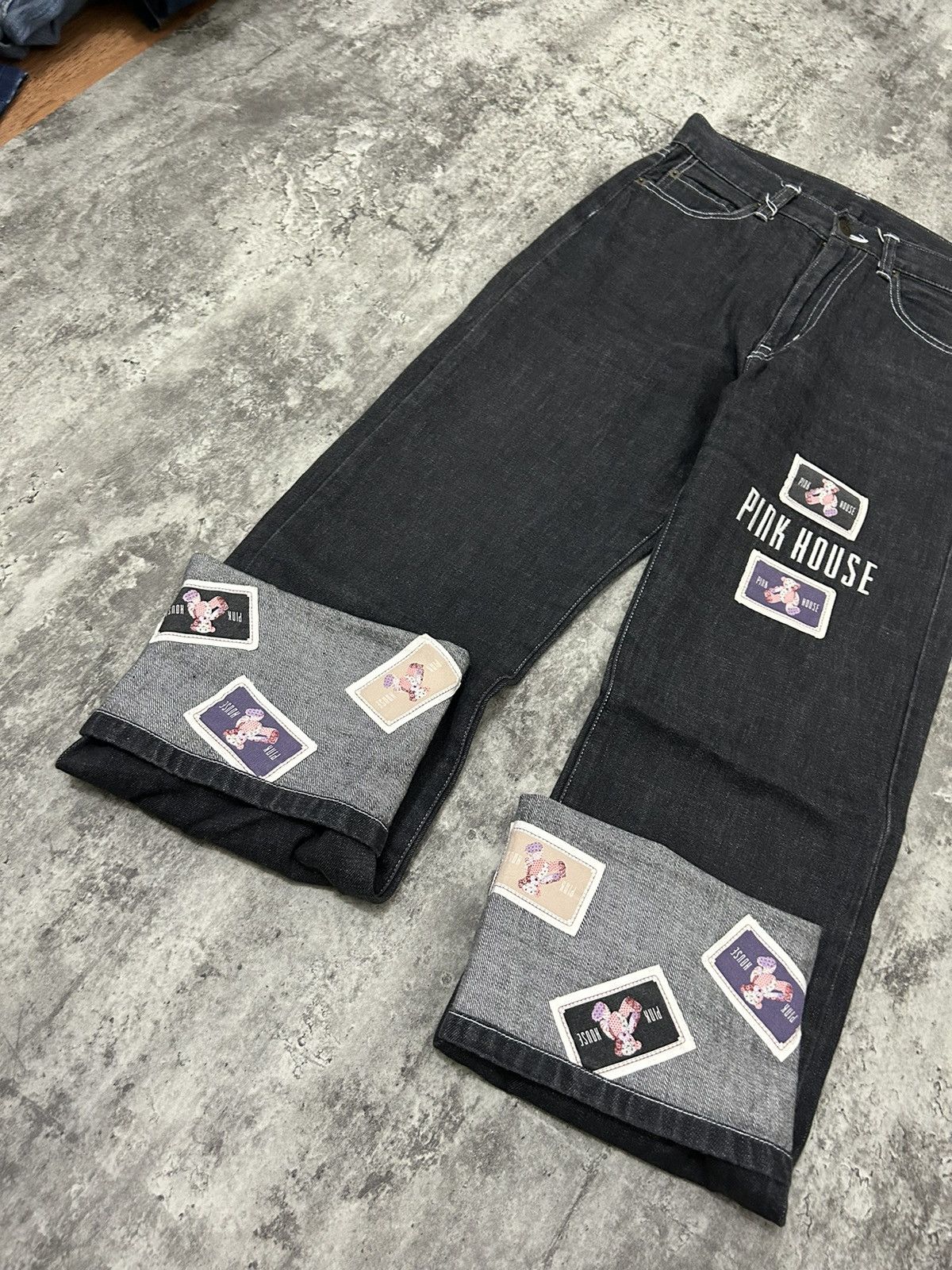 Japanese Brand × Karl Helmut × Pink House Pink House Bear Photo jeans Size US 27 - 5 Thumbnail