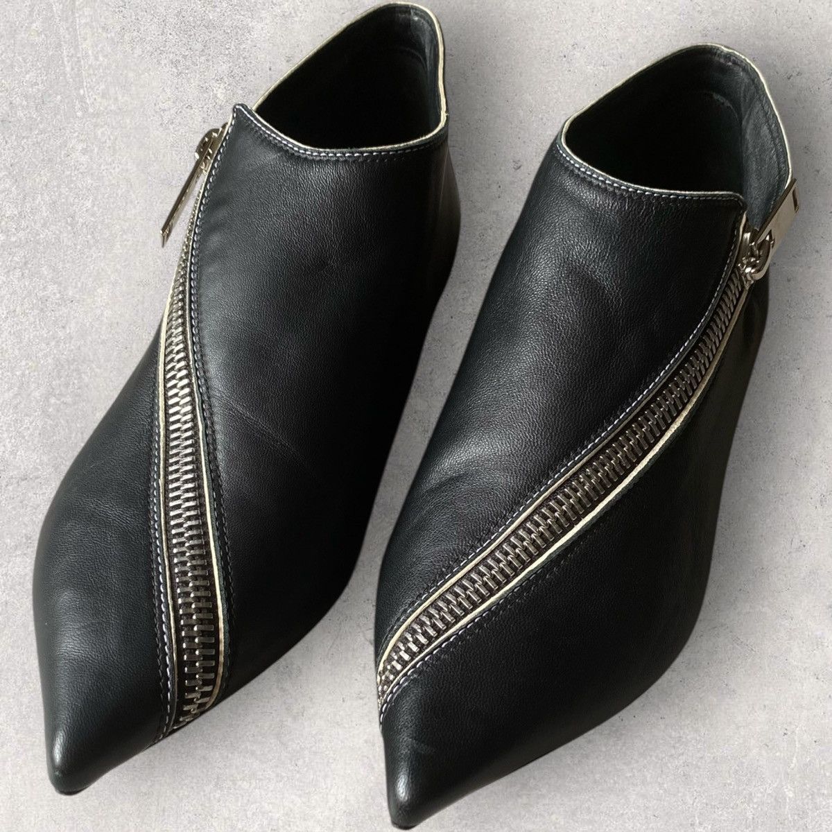 Celine Phoebe Philo Archive Asymmetric Zip Shoes Size US 8 / IT 38 - 1 Thumbnail