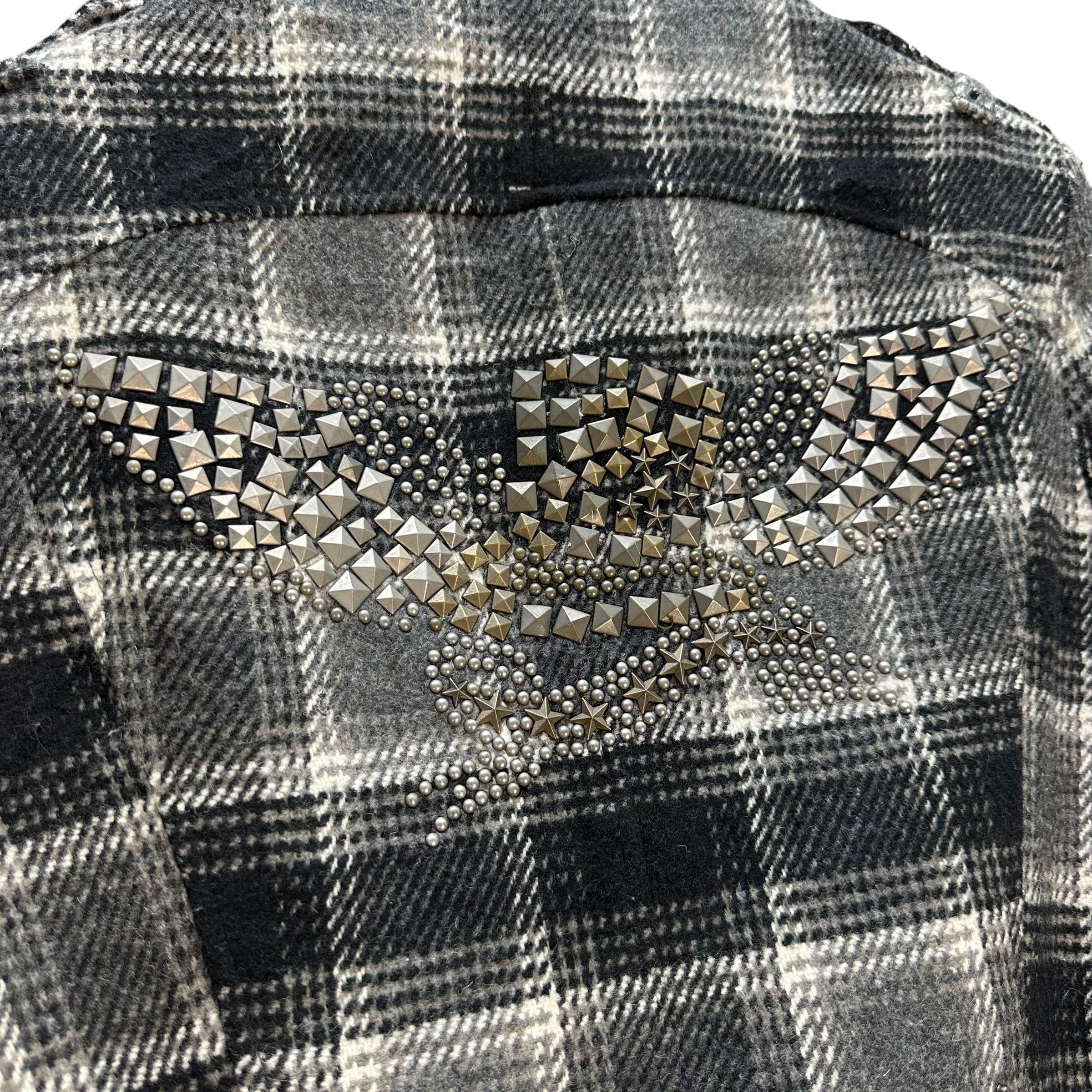 PPFM PPFM Studded Logo Fur Hoodie Tartan Crop Jacket #A54-1246 Size US S / EU 44-46 / 1 - 20 Thumbnail