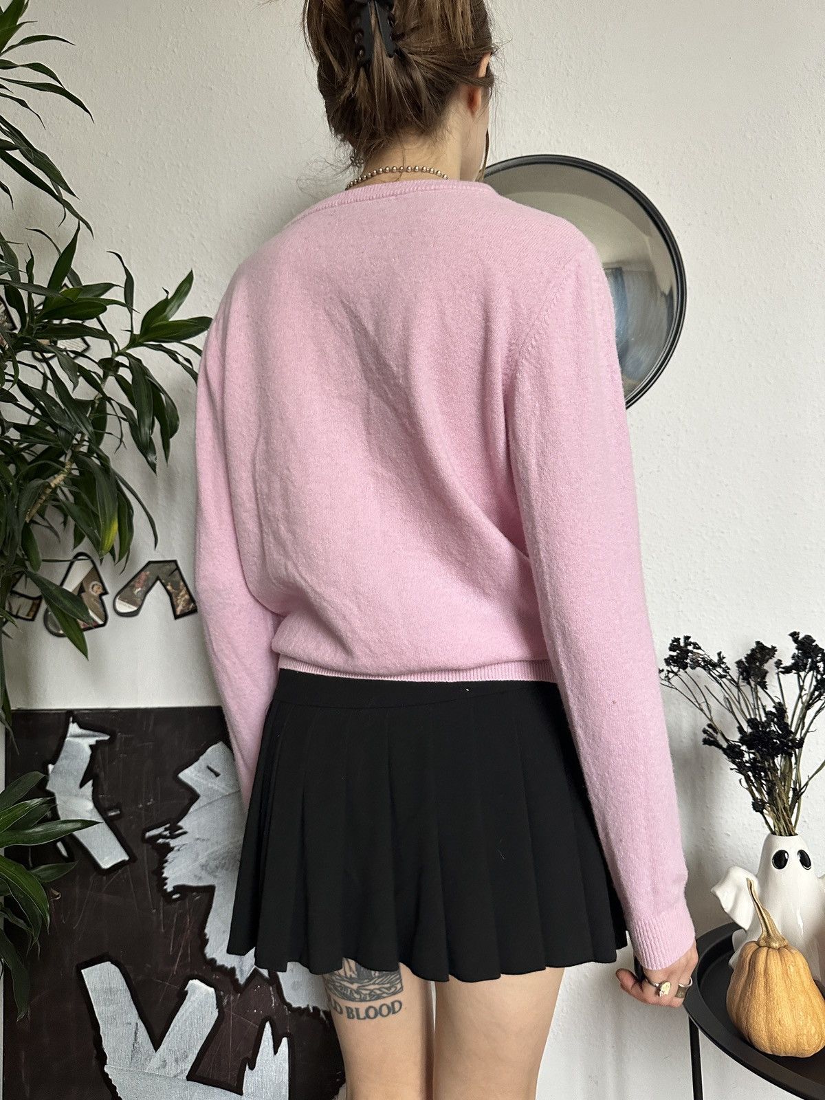 Other Cute Baby Pink Knit Wool Designer Cardigan Size L / US 10 / IT 46 - 6 Thumbnail