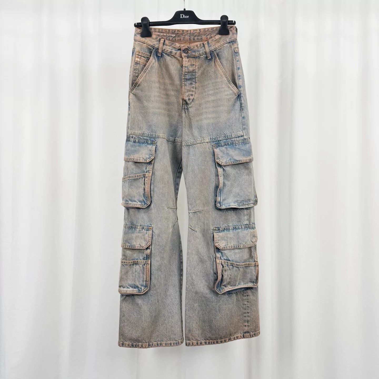 Diesel Diesel Mud-Dyed Multi-Pocket Denim Pants Size 25" / US 0 / IT 36 - 1 Thumbnail