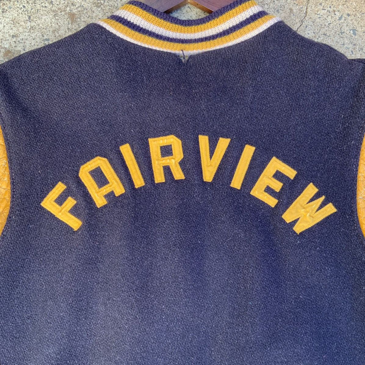 Vintage John's 1980s Thrashed Fairview MI Wool Varsity Jacket Size US XS / EU 42 / 0 - 6 Thumbnail