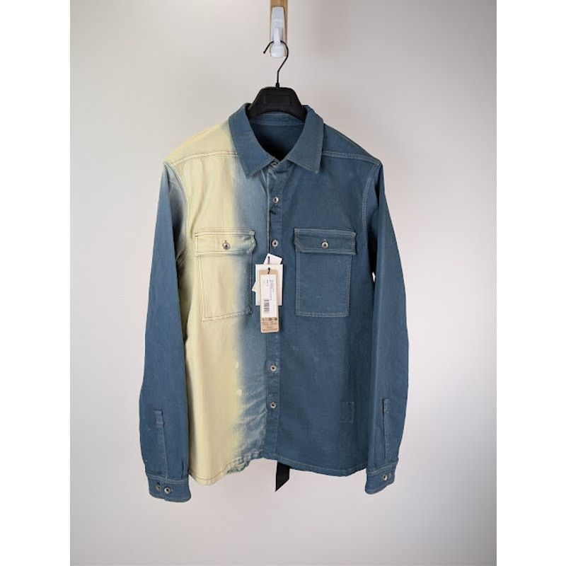Rick Owens Drkshdw o1rshd1 Denim Outershirt Toothpaste Degrade in Blue Size US XL / EU 56 / 4 - 1 Thumbnail