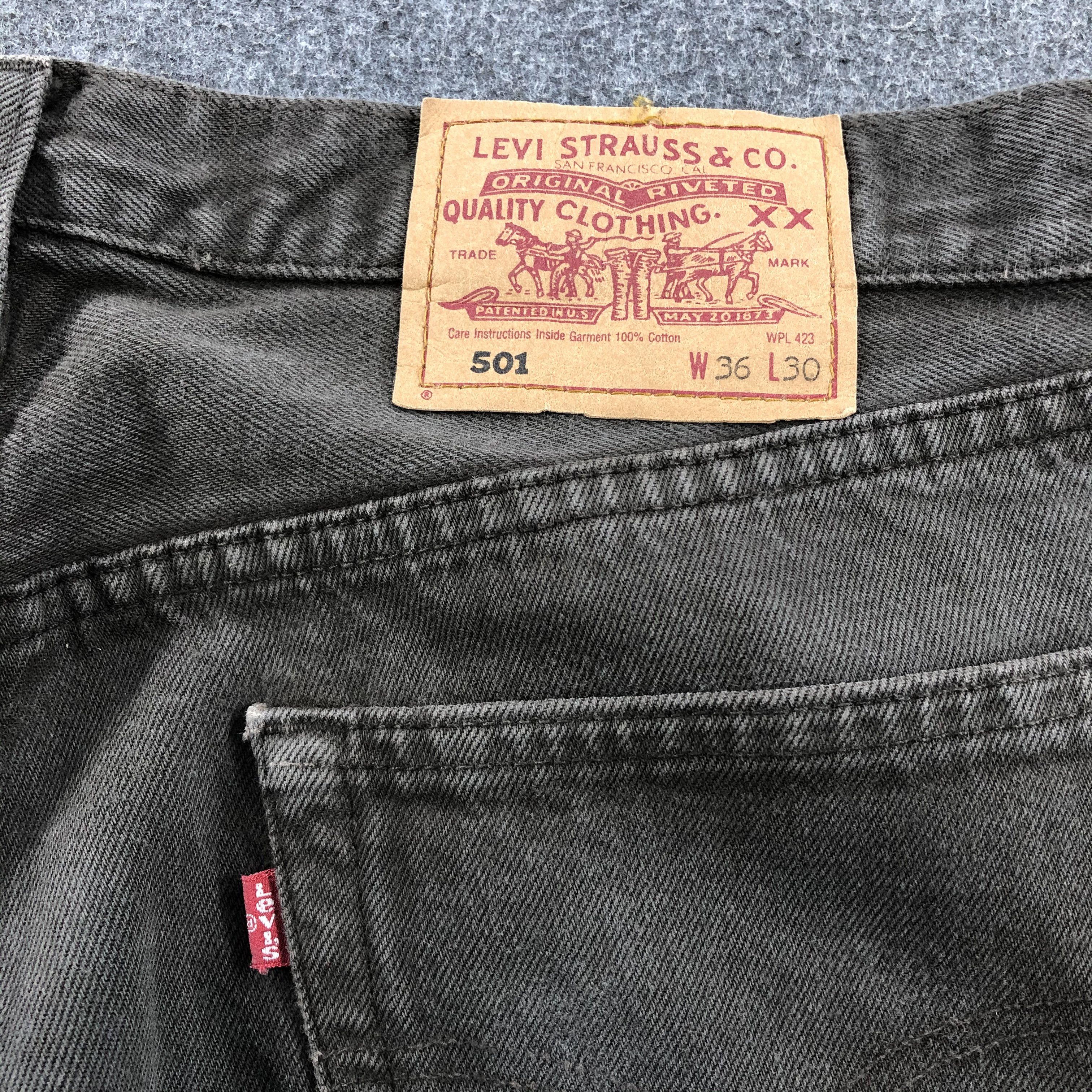 Levi's × Vintage Vintage 90s Faded Black Levis 501 Jeans-JM1493 Size US 35 - 6 Thumbnail