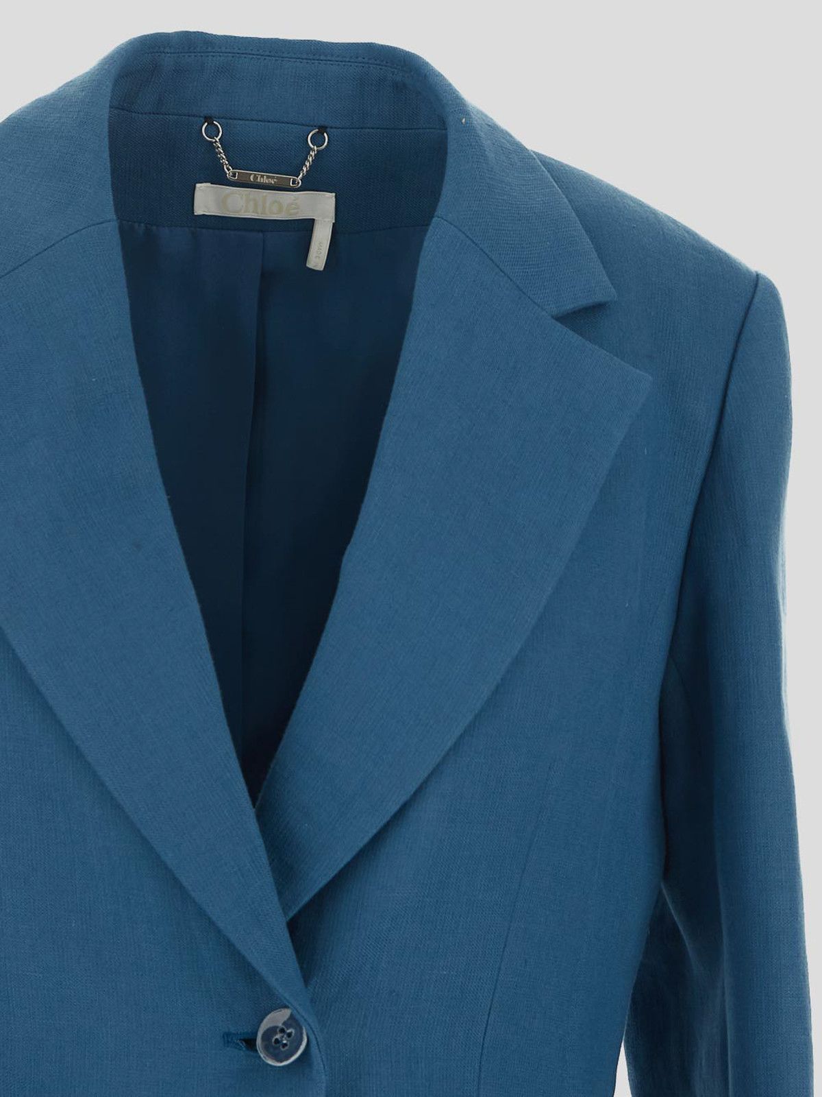 Chloe o1loc1c10425 Tailored Jacket in Opal Blue Size XL / US 12-14 / IT 48-50 - 3 Thumbnail