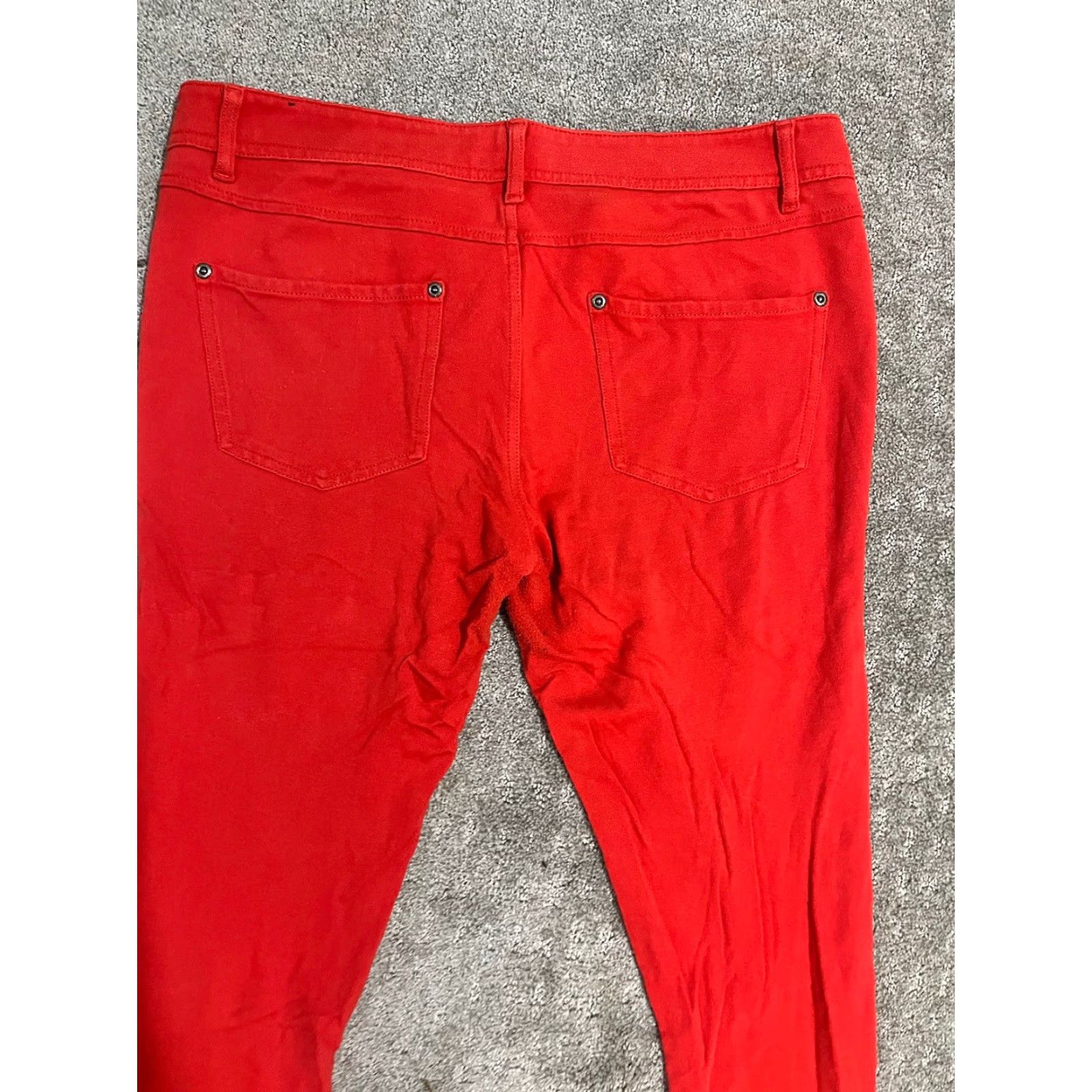 Express VINTAGE EXPRESS Red Knit Skinny Jeans Women Medium M Casual Pants 90s Size 32" / US 10 / IT 46 - 2 Thumbnail