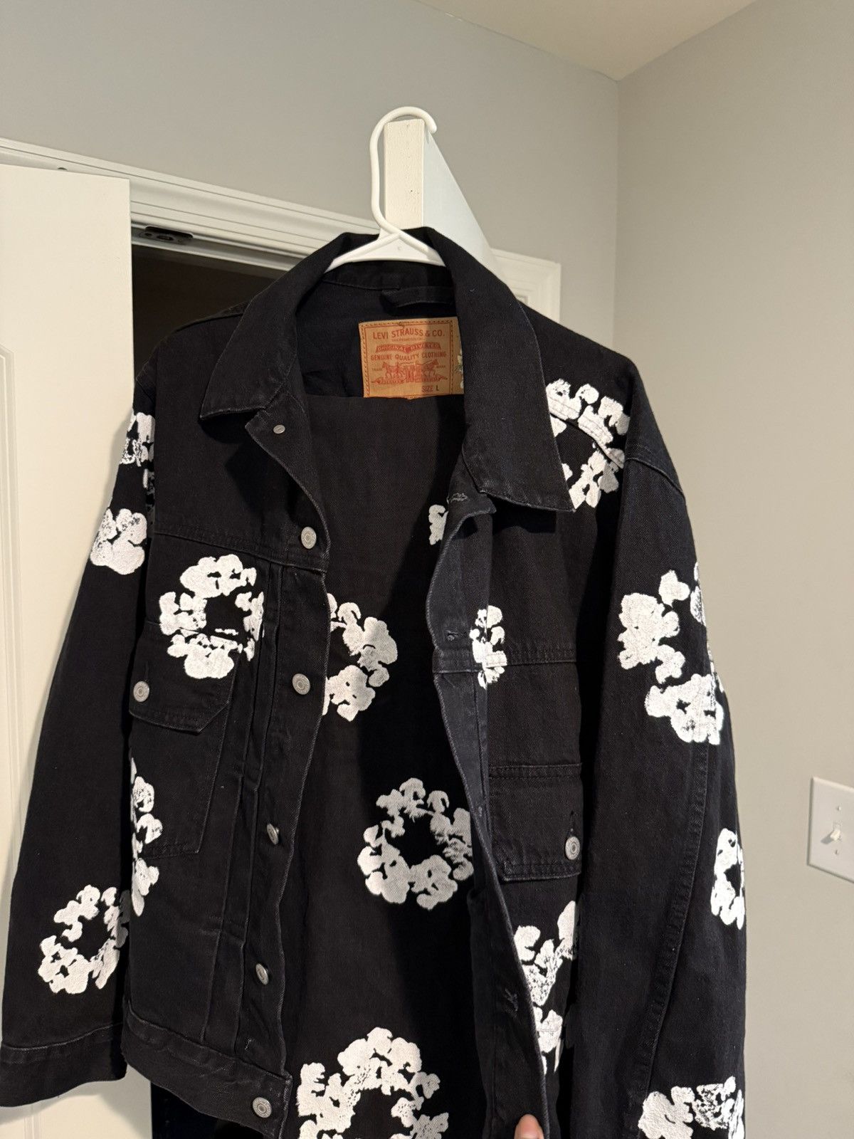 DENIM TEARS × Levi's Denim Tears Peace Patchwork Padded Jacket